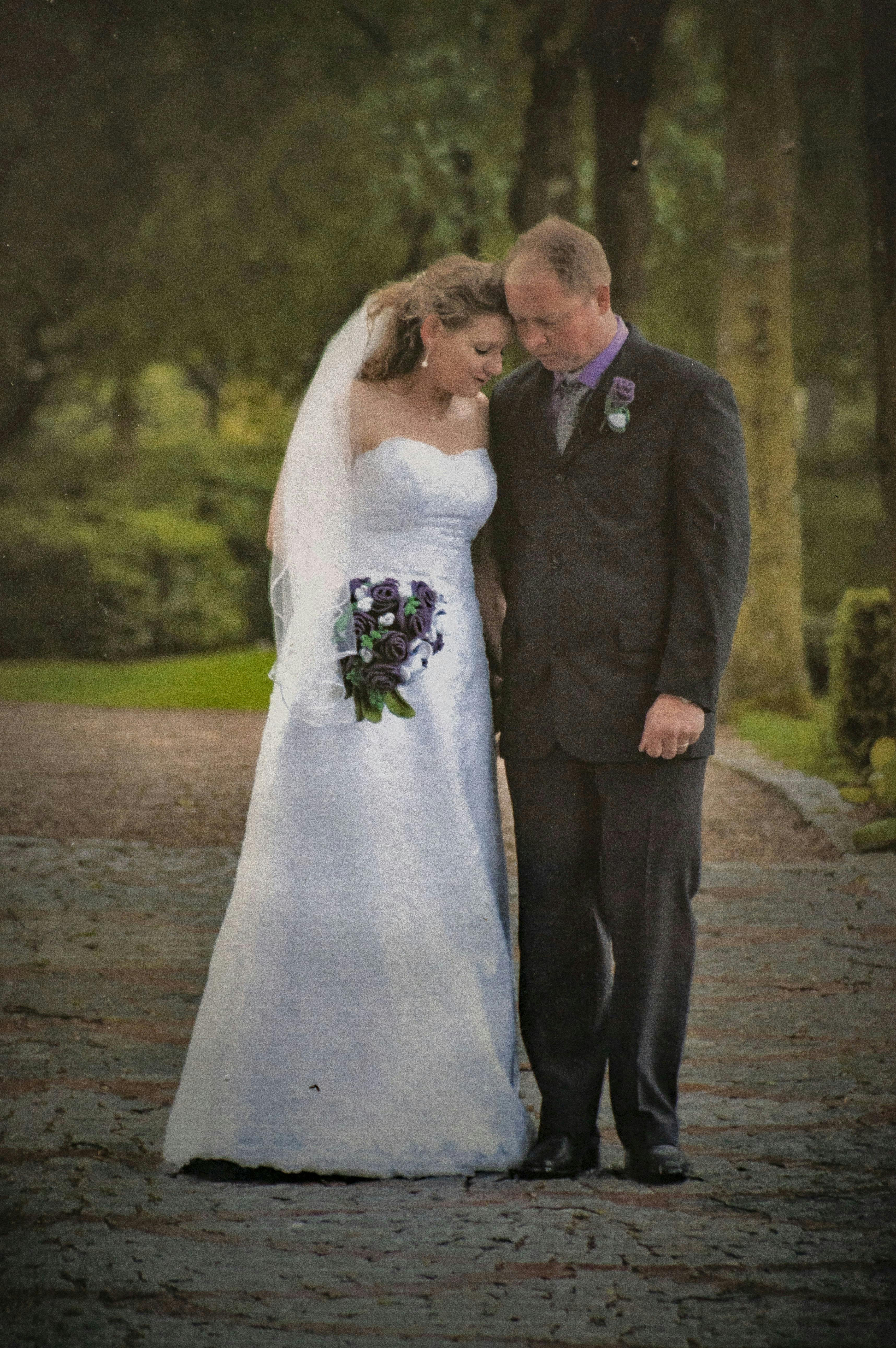 Bryllupsbillede af Janni og Jens Erik.
