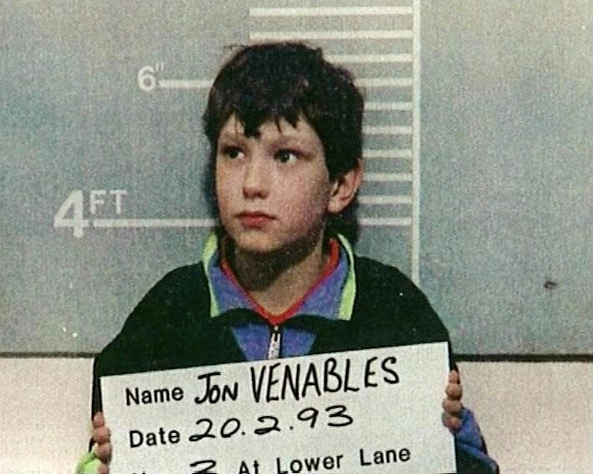 10-årige Jon Venables, anholdt for mordet på 2-årige James Bulger.