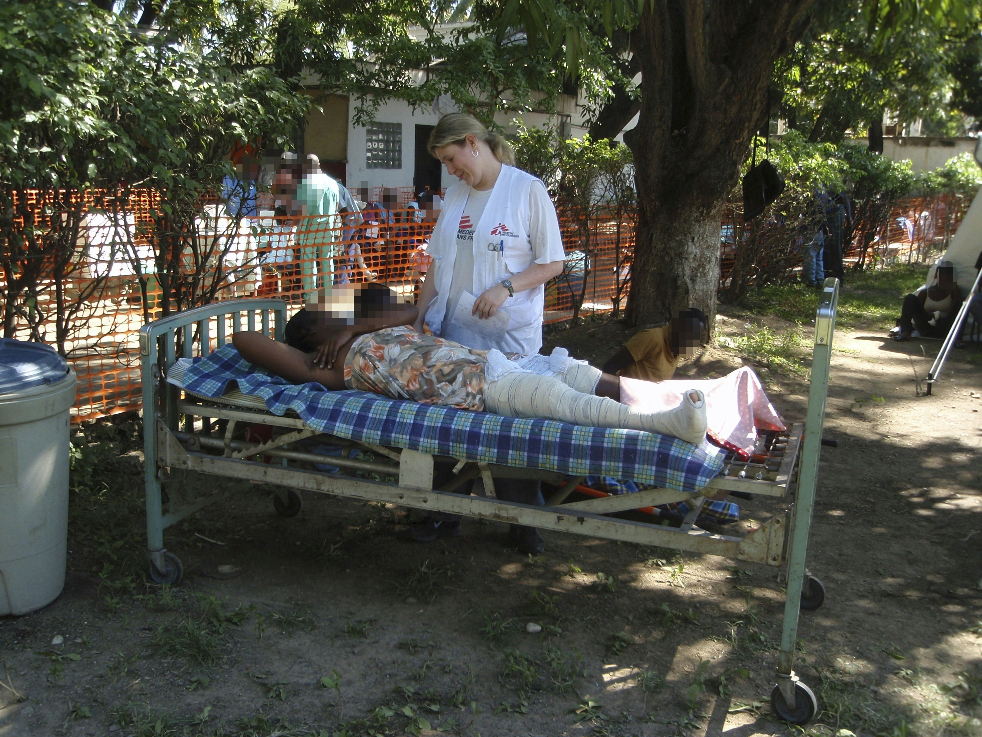 Merete Engell i Haiti.