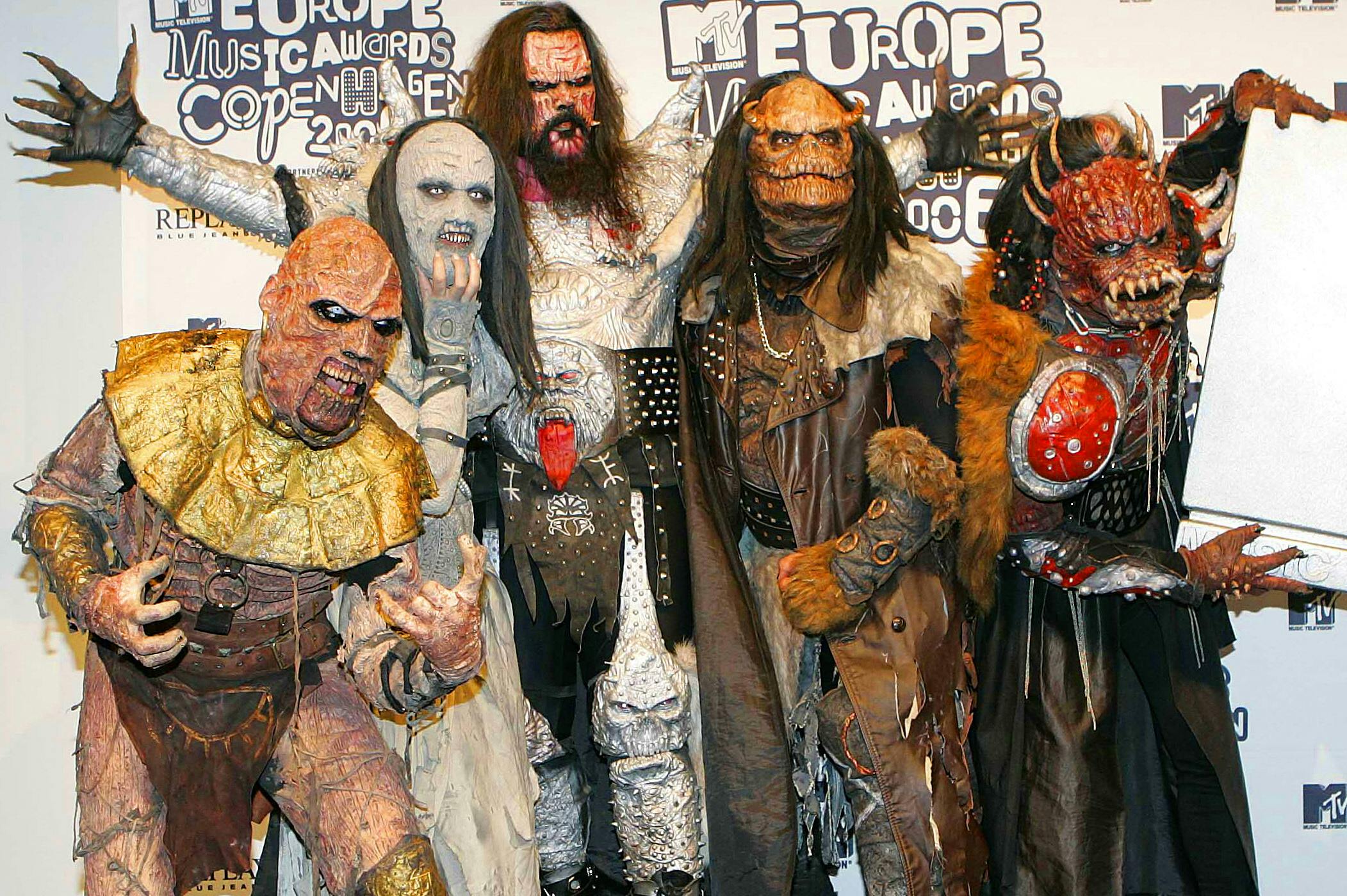 Den finske monstergruppe "Lordi", der løb med trofæet i 2006.
