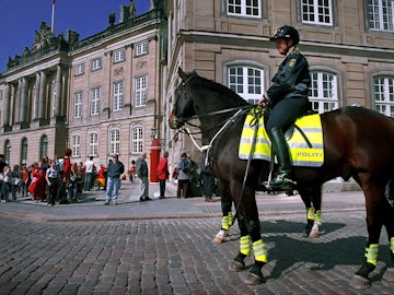 Ridende politi ved Amalienborg