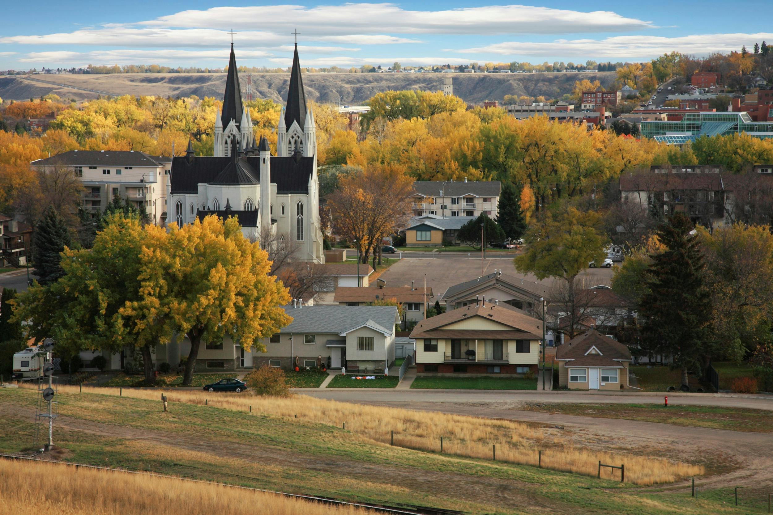 Medicine Hat, Alberta, Canada, er normalt en fredelig by