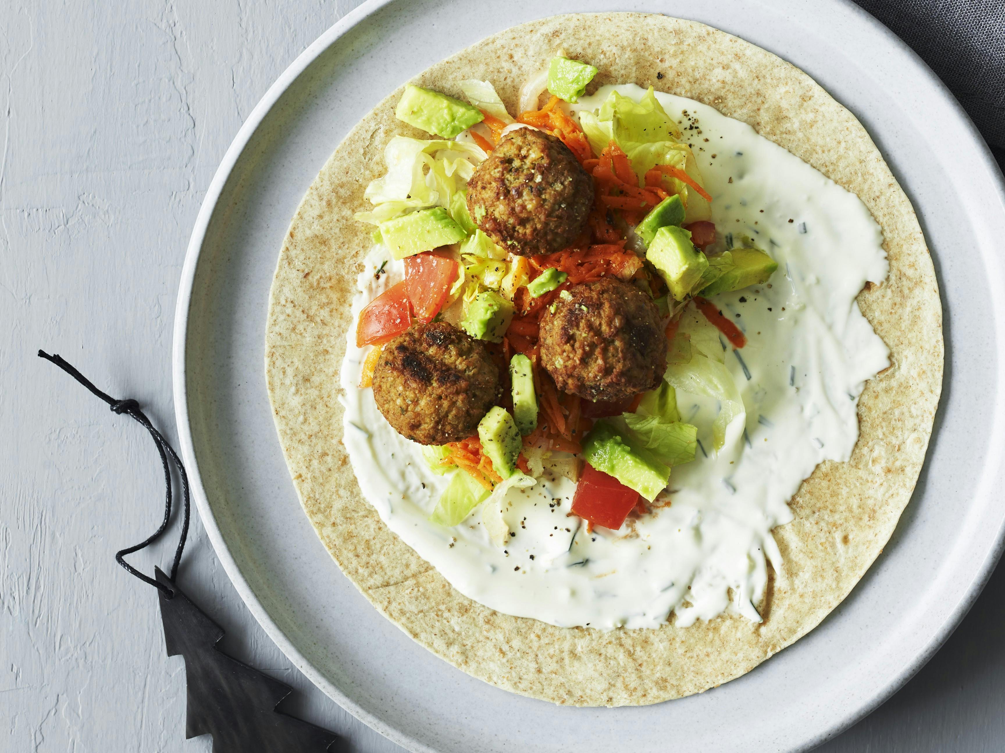 Falaffelruller med salat