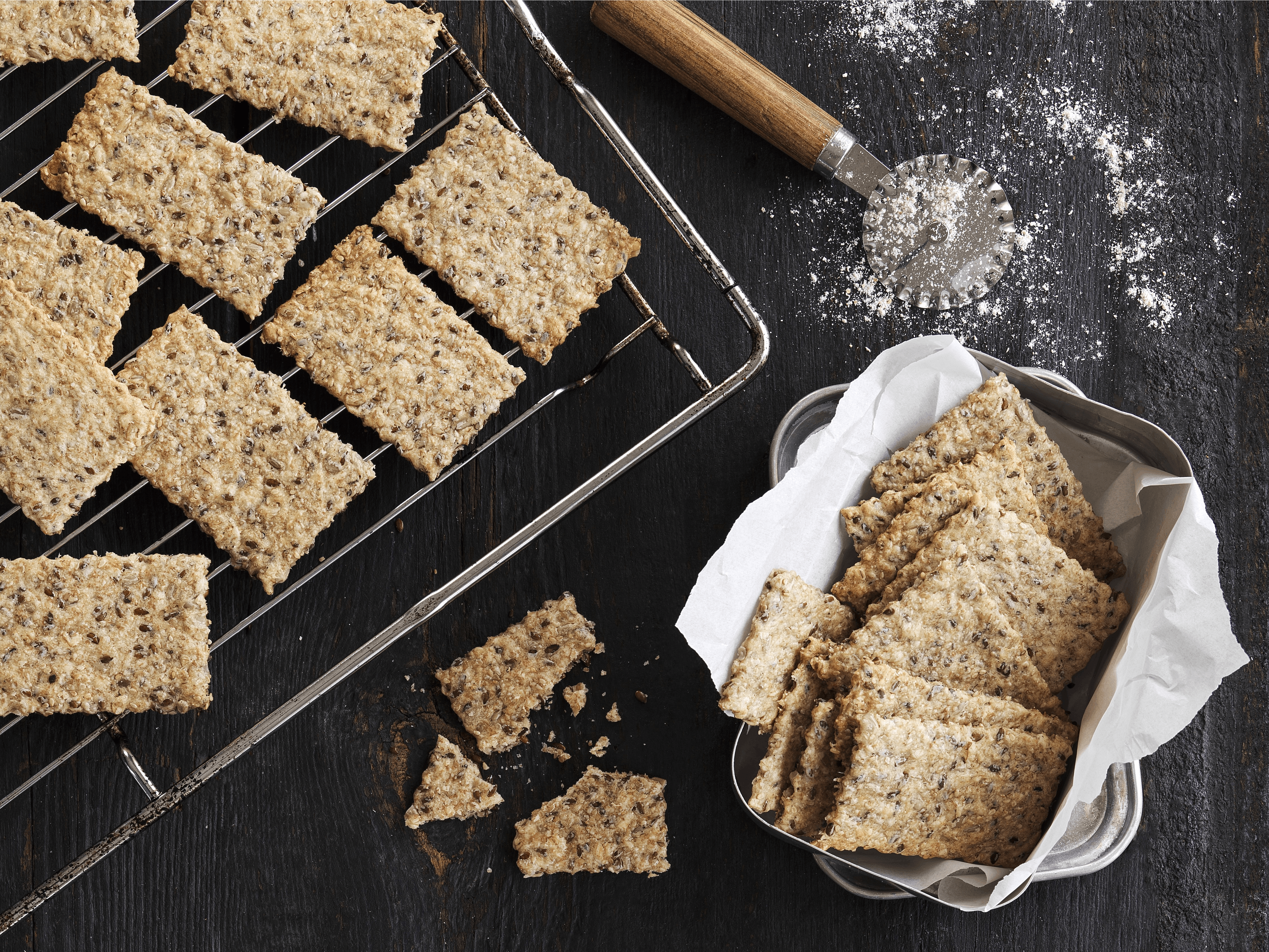 Knækbrød med sesamfrø