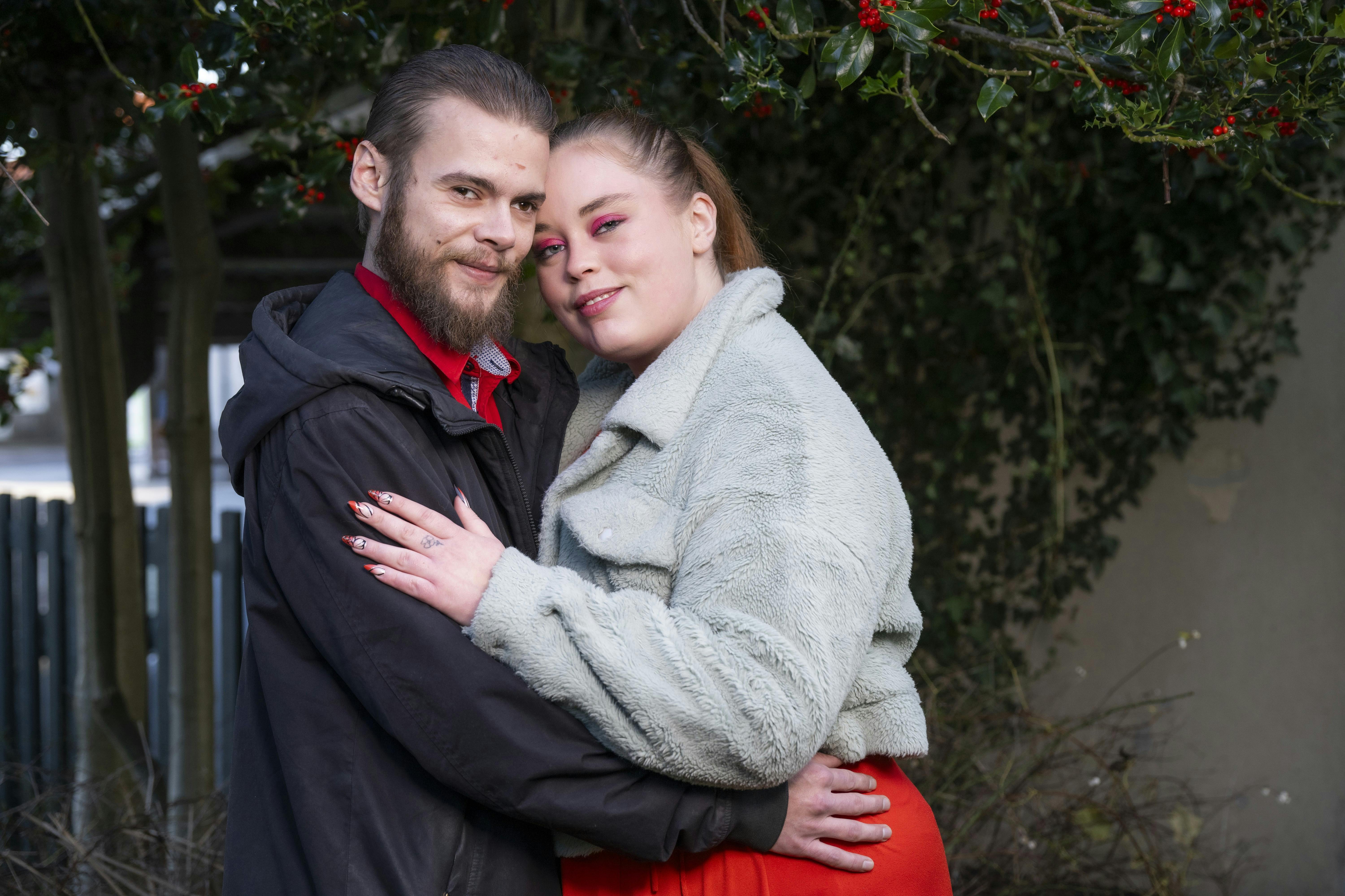 Annesofie sammen med sin kæreste Nick. 