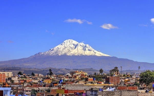 Vulkanen Chimborazo i Ecuador.