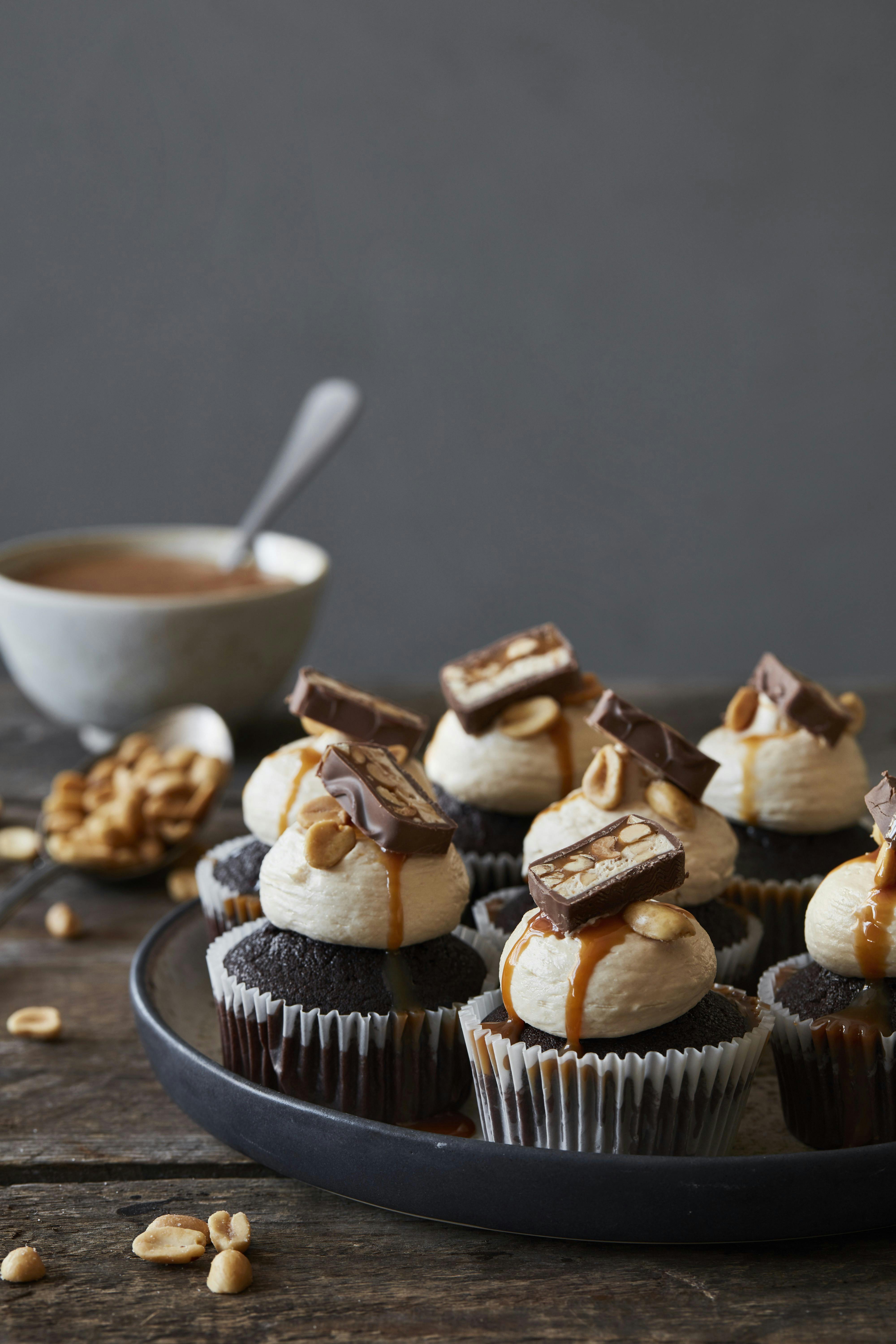 Snickers-cupcakes