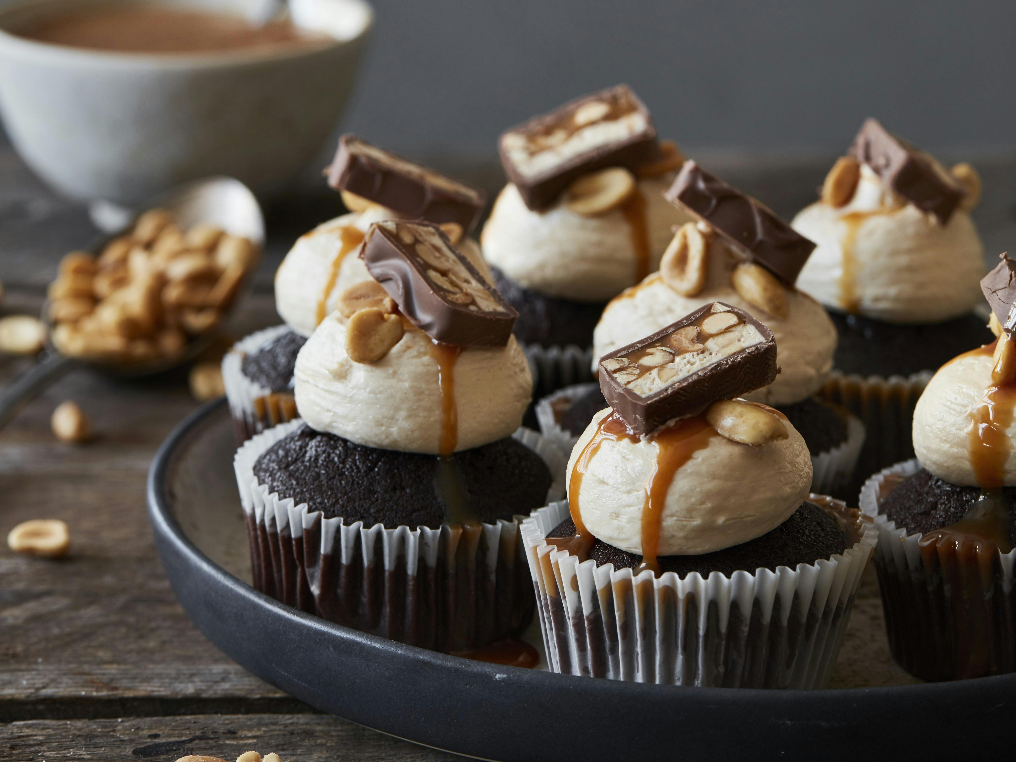 Snickers-cupcakes