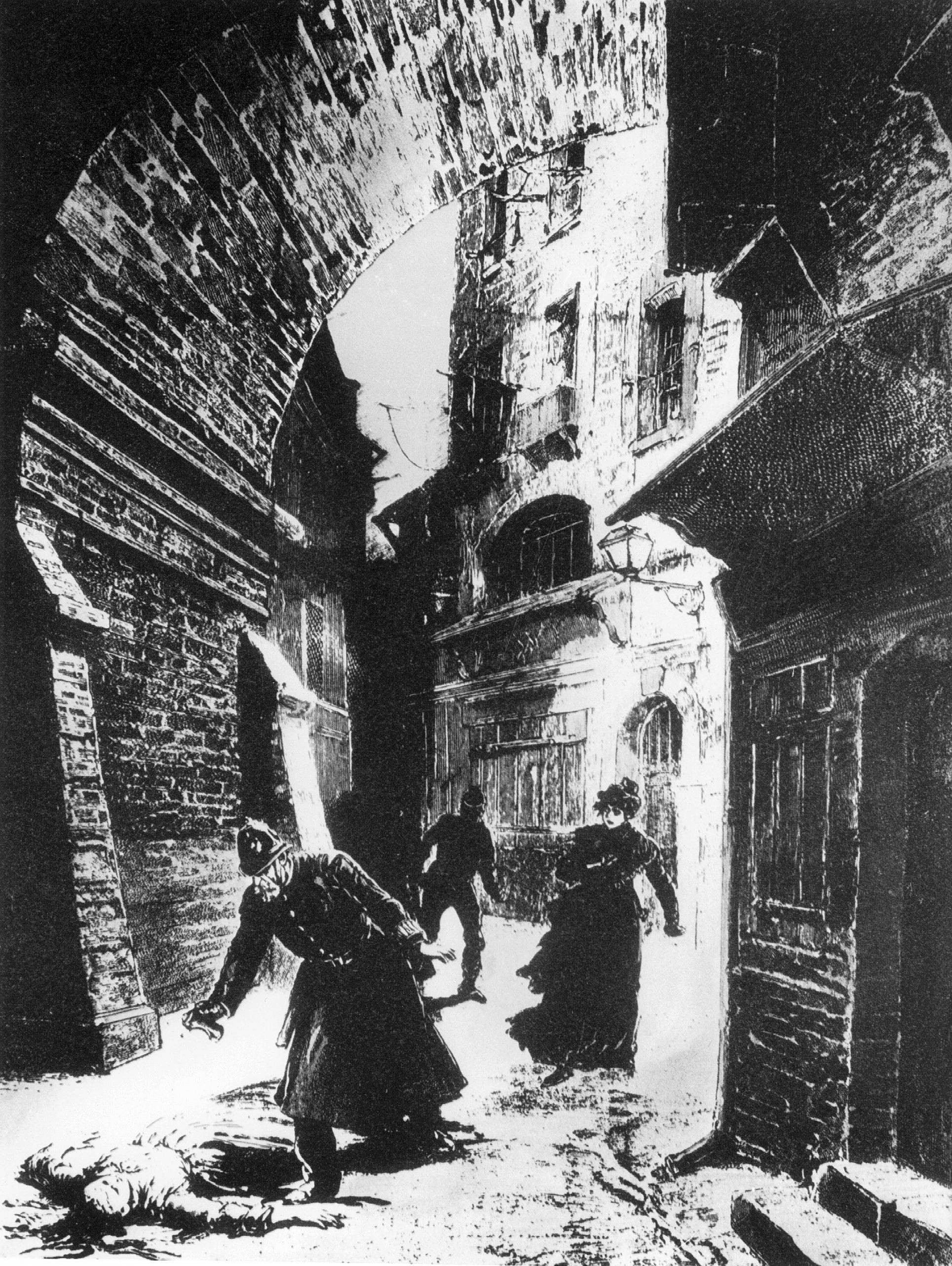 Tagning af Jack the Ripper, der myrdede kvinder i London i 1888.