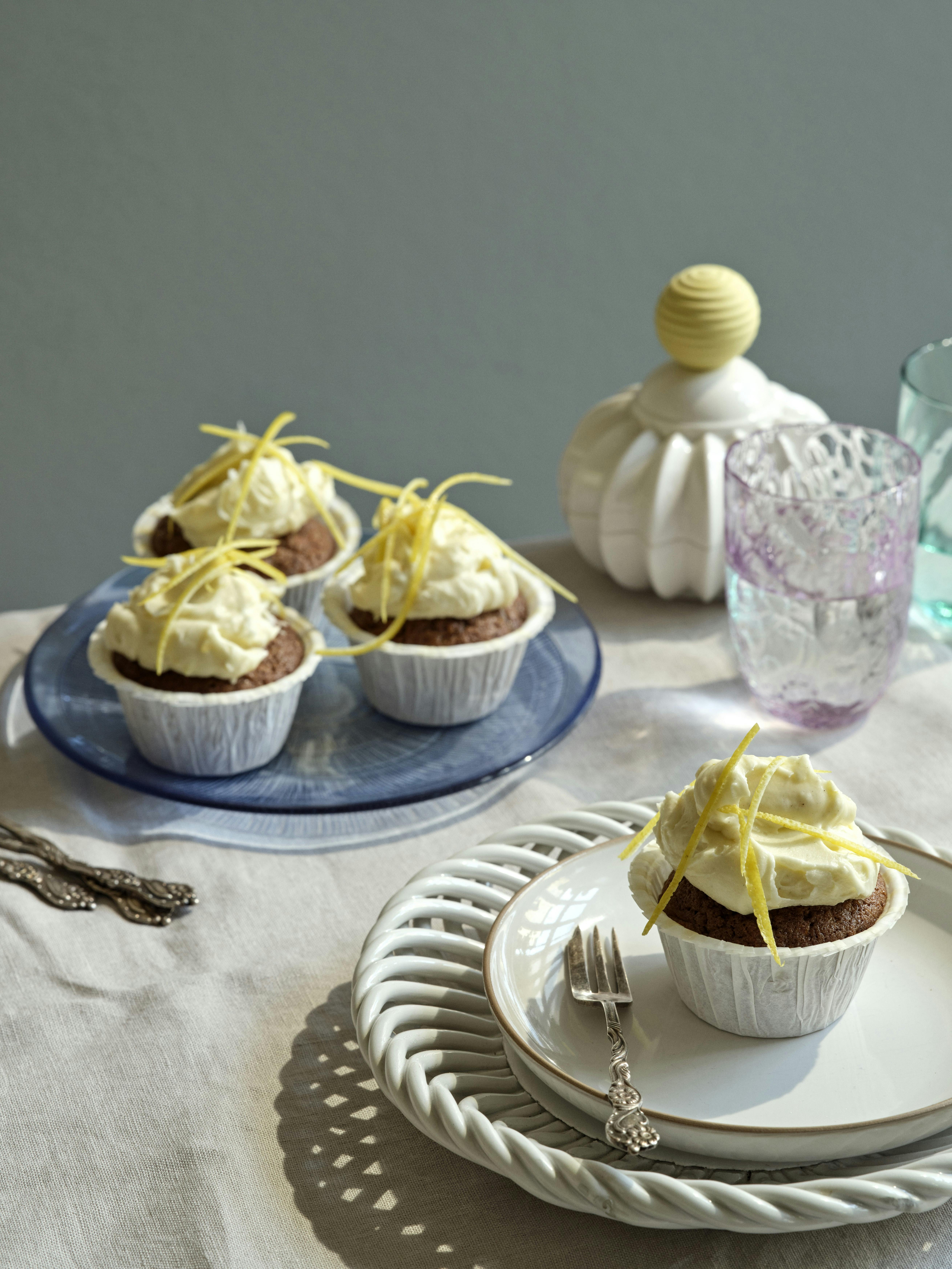 Gulerodscupcakes med flødeost