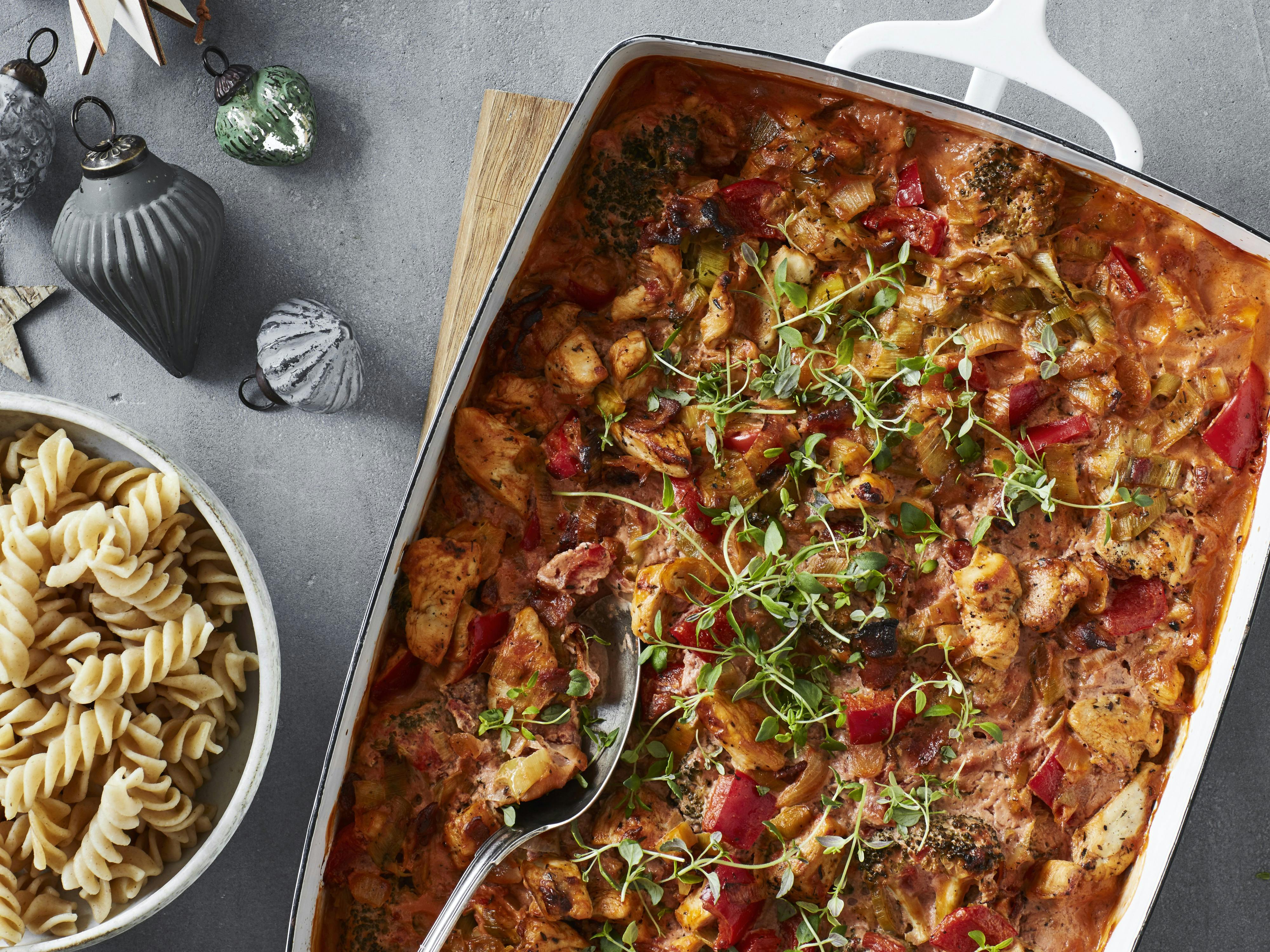 Kylling i pikantsauce med grøntsager