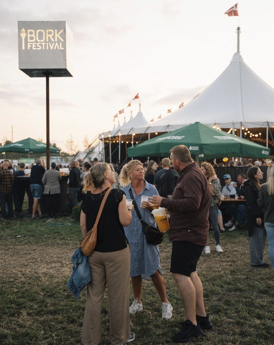 3 venner der er på en festivalsplads