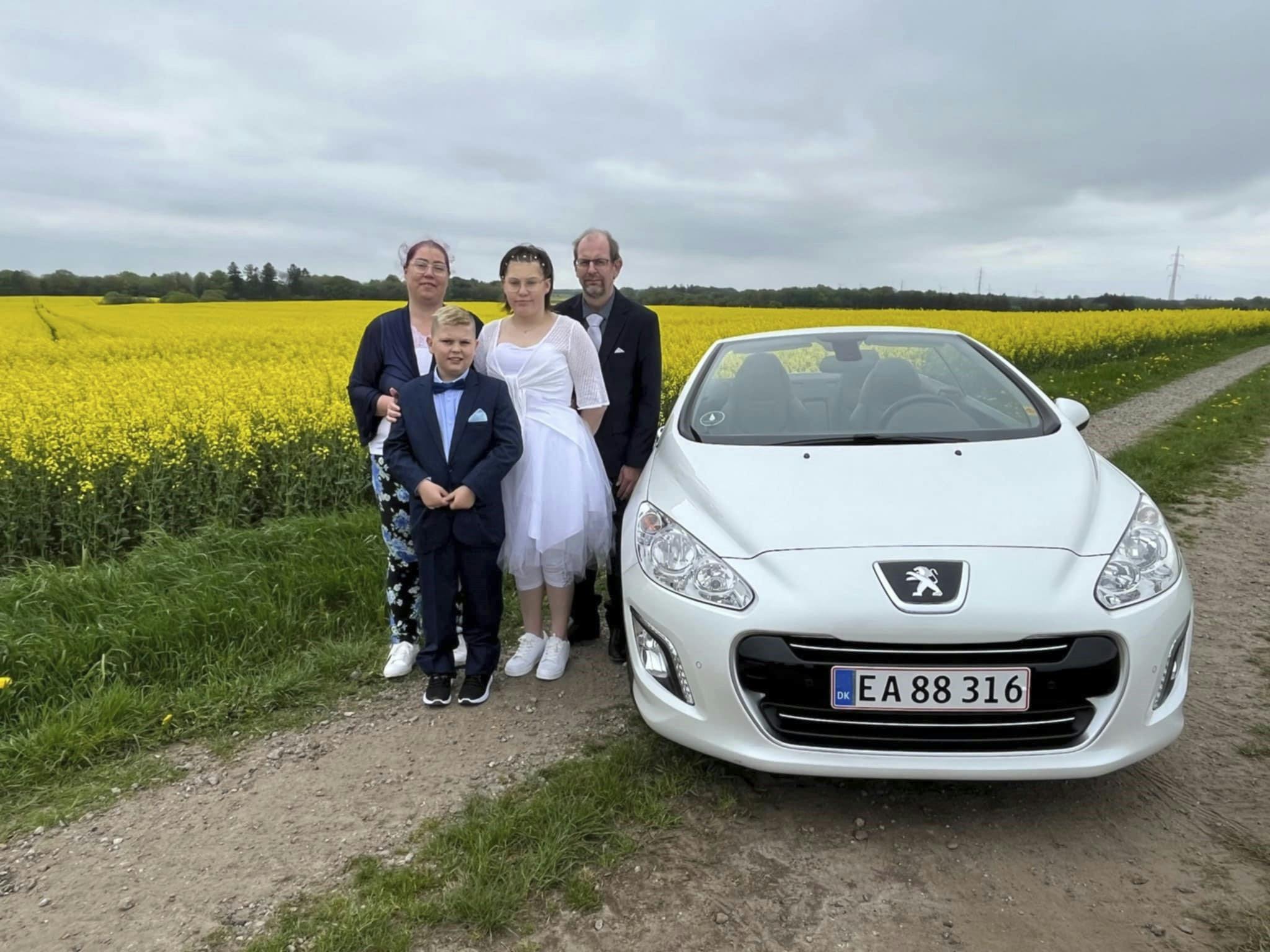 Familien Nordentoft på konfirmationsdagen