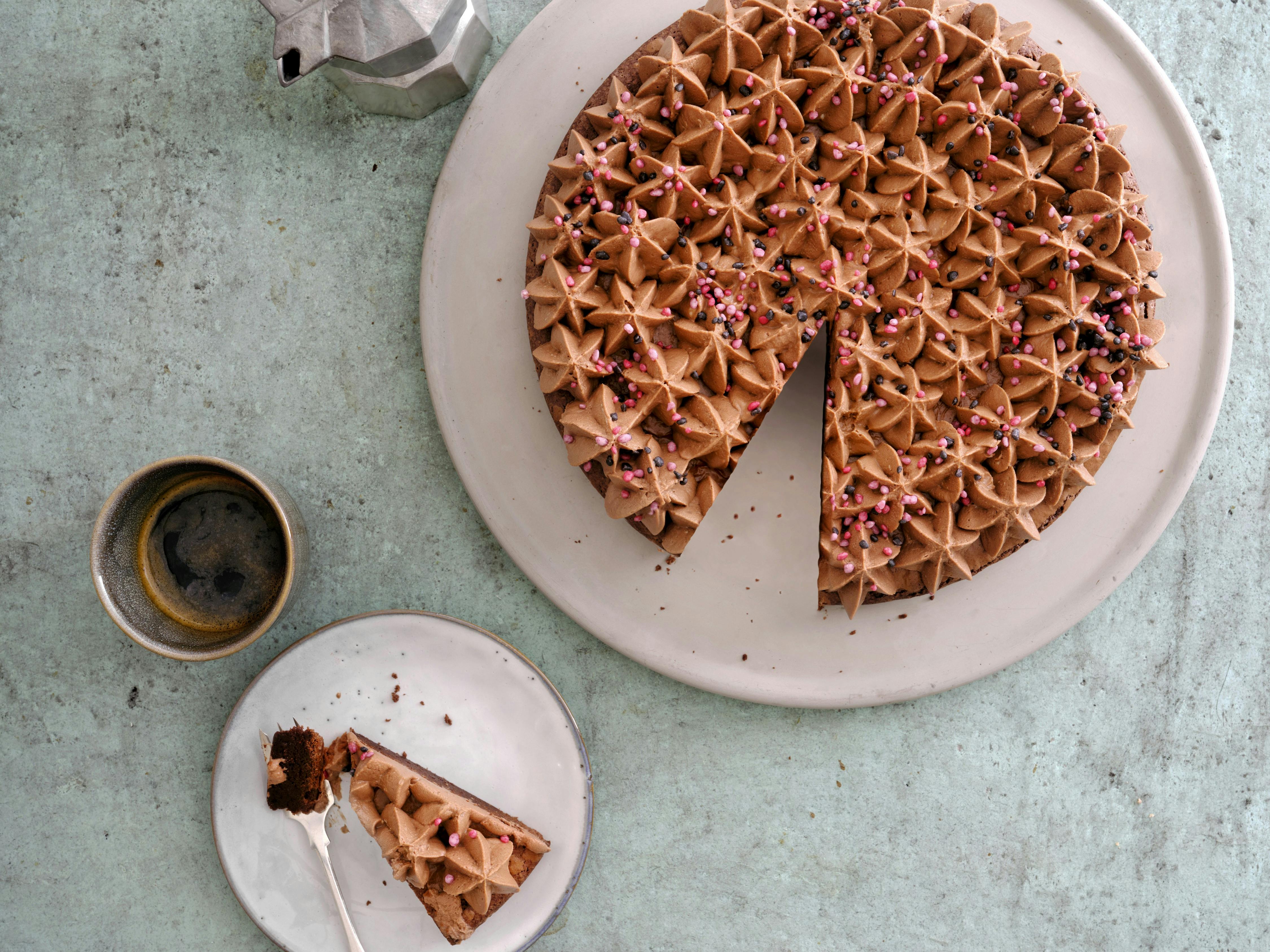 Brownie med kaffefrosting