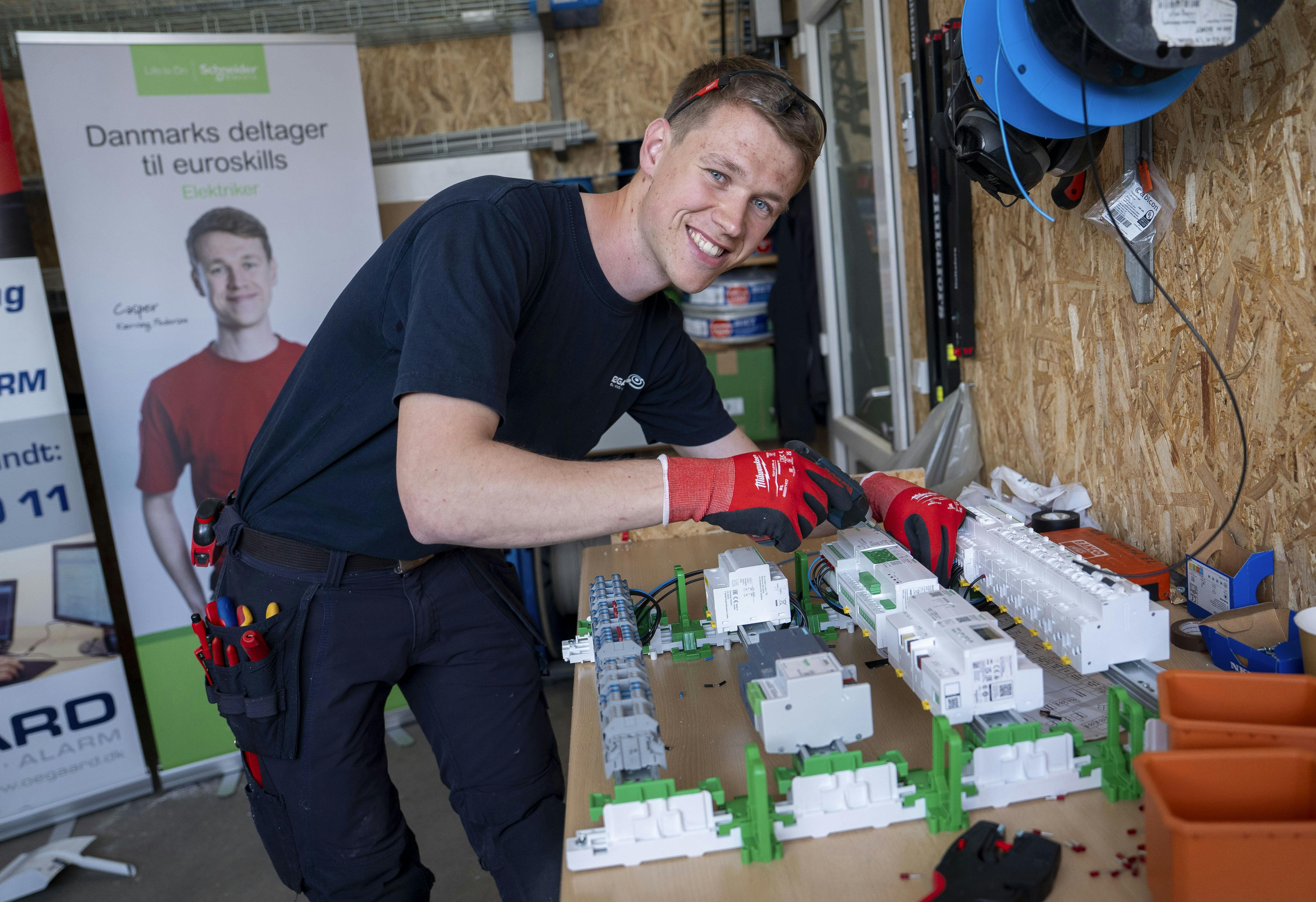 Casper Kærvang Pedersen er ordblind og elektriker og skal deltage i EuroSkills