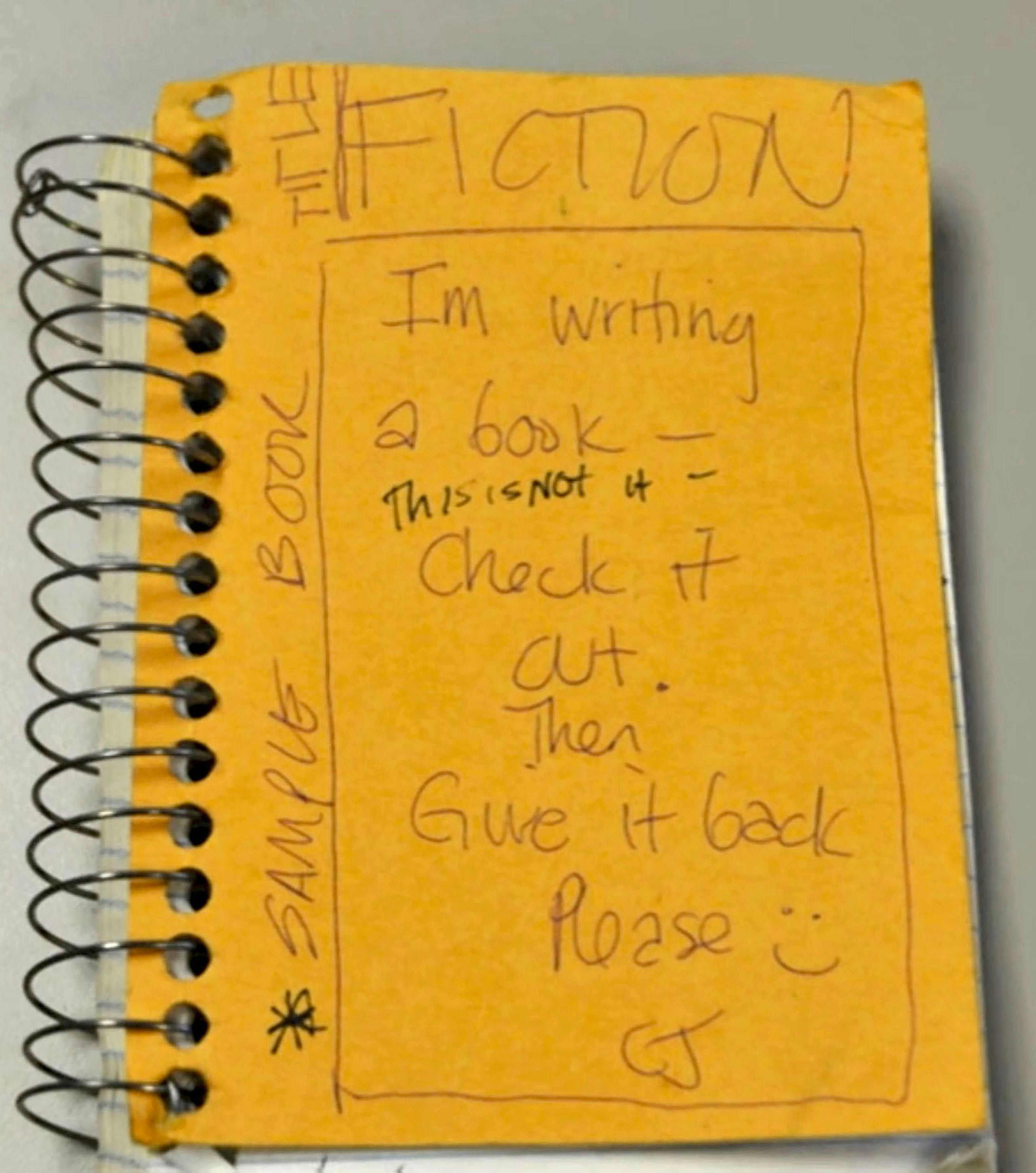 Clara Rectors gule notesbog. 