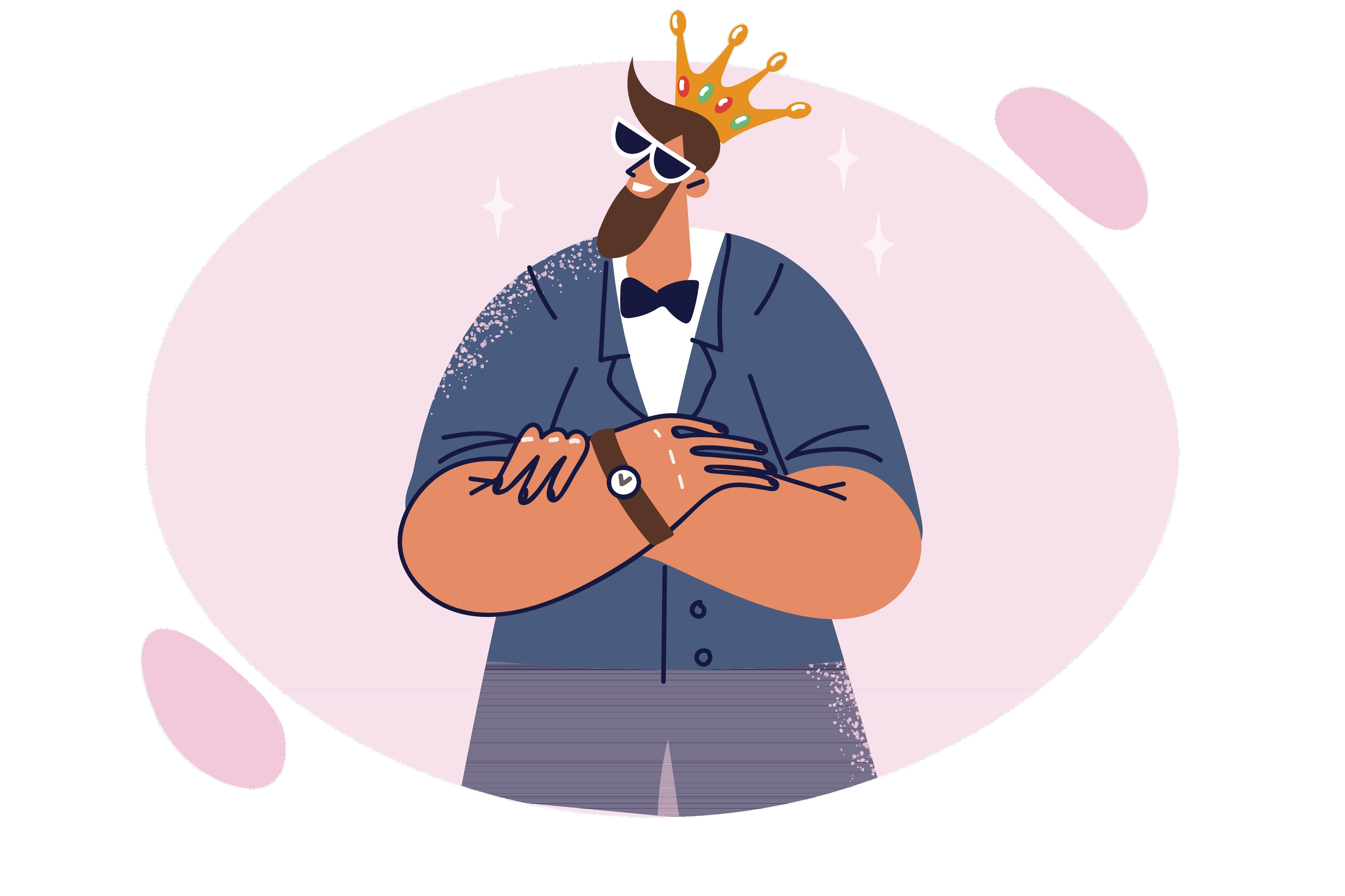 Sådan røber du en narcissist: En narcissistisk mand, der står med krydsede arme. 