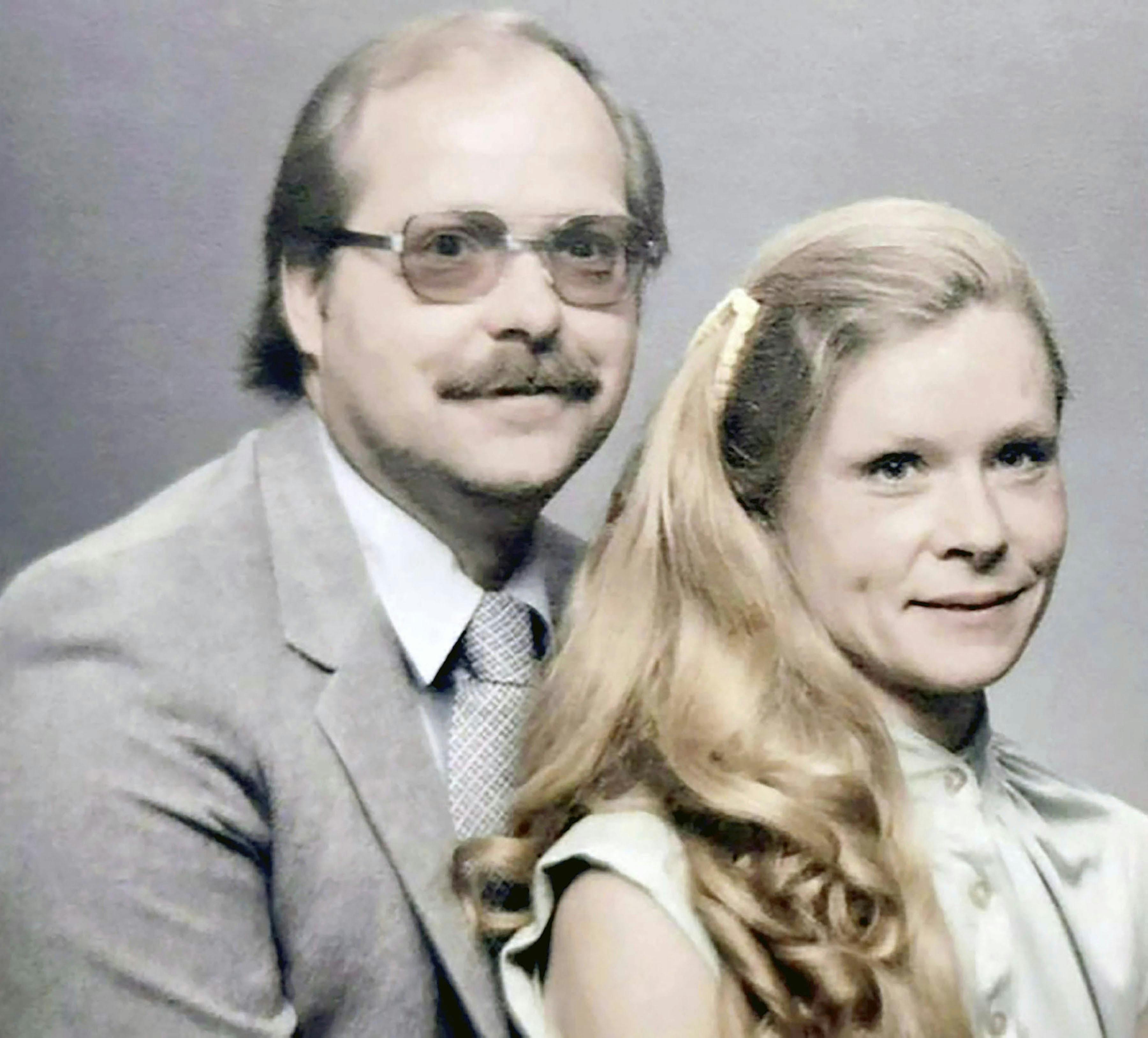 Richard Witte og Kathleen Muellers bryllupsbillede. 