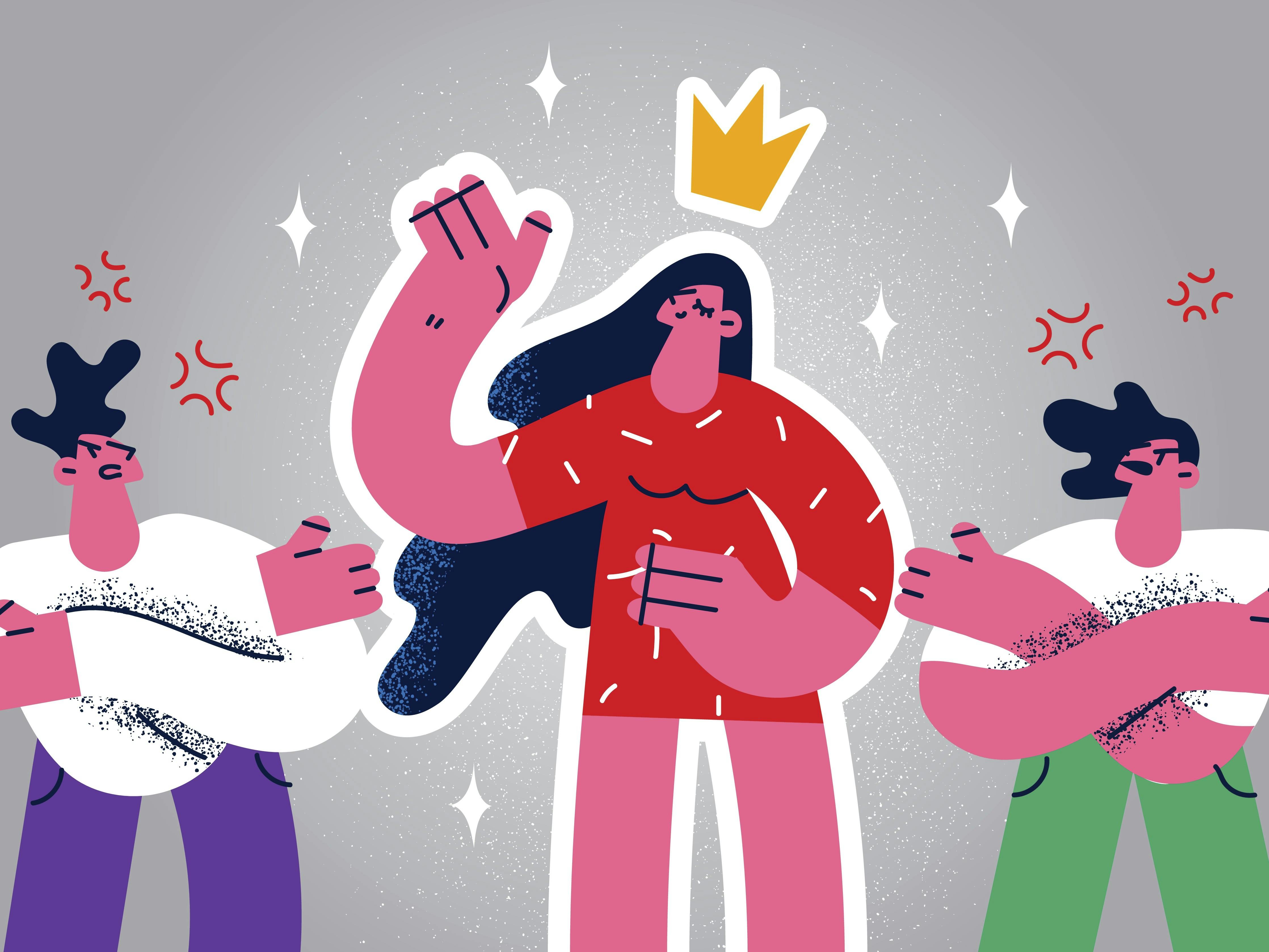 Tre kvinder med krydset arme.