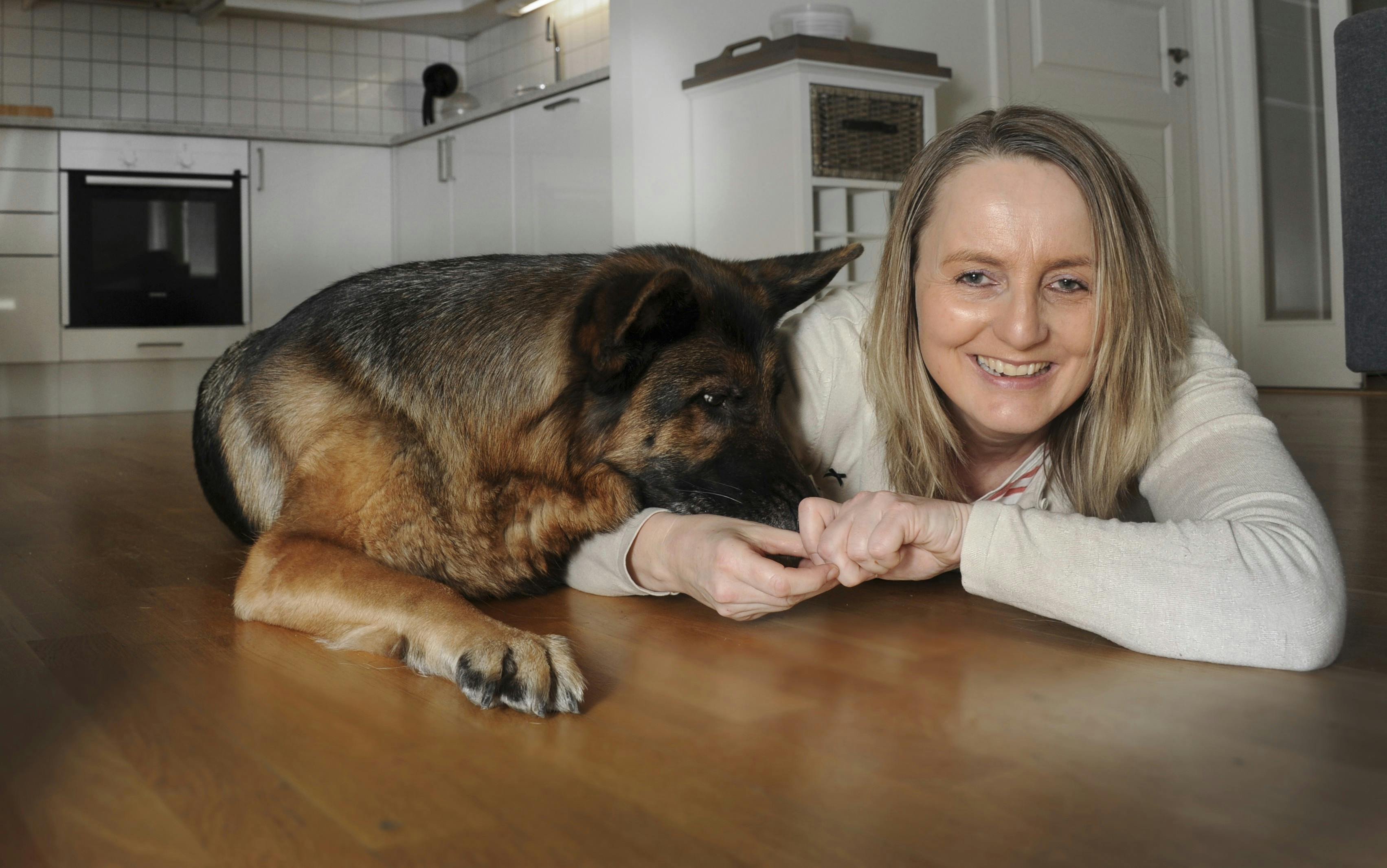 Linda og hunden Xena.