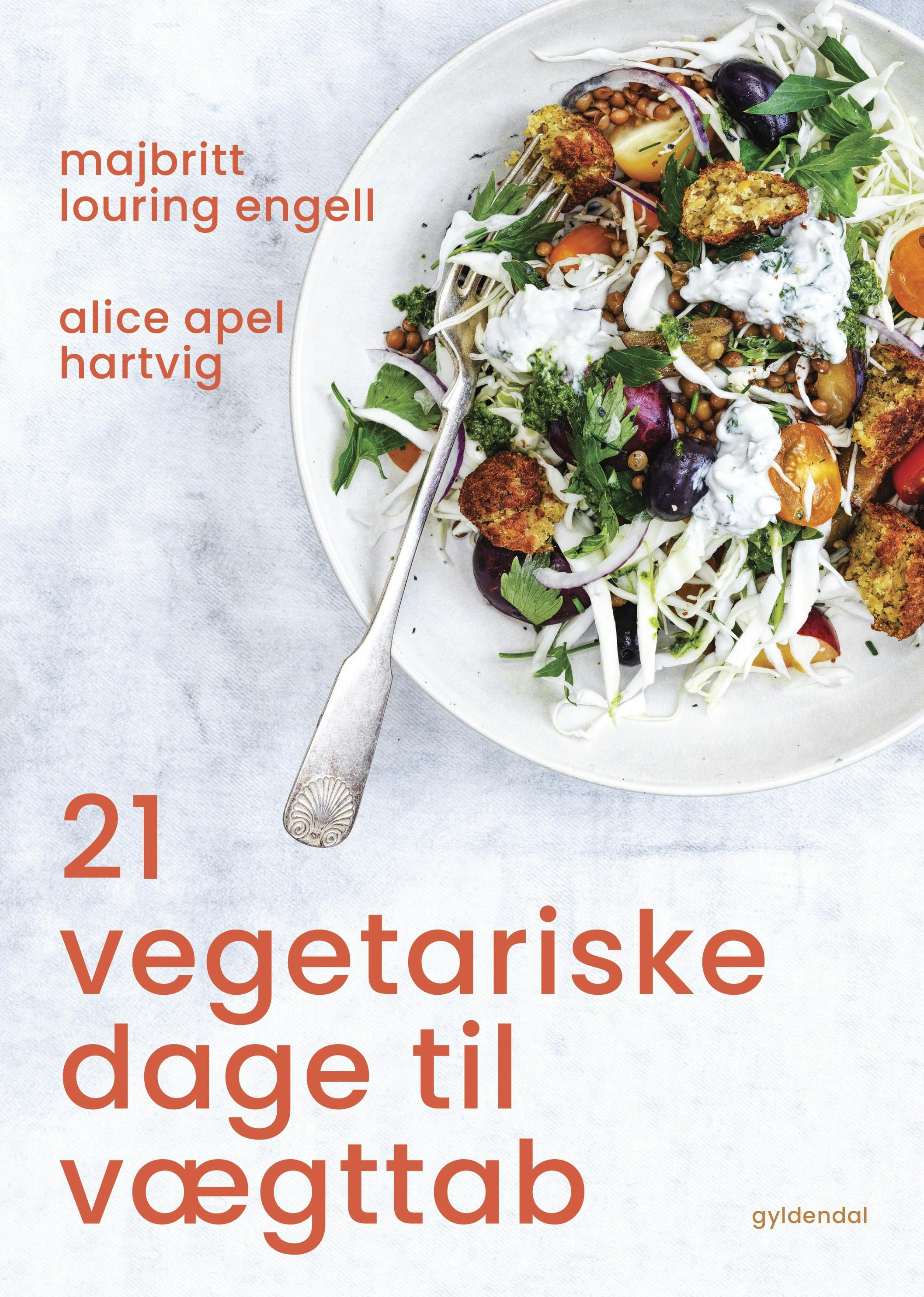 Bogforside '21 vegetariske dage til vægttab', Gyldendal