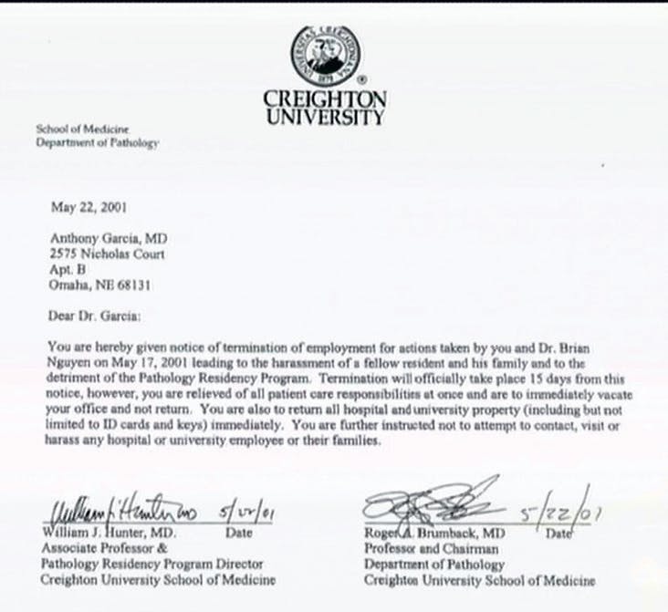 Firedobbelt morder Anthony Garcia blev fyret som reservelæge