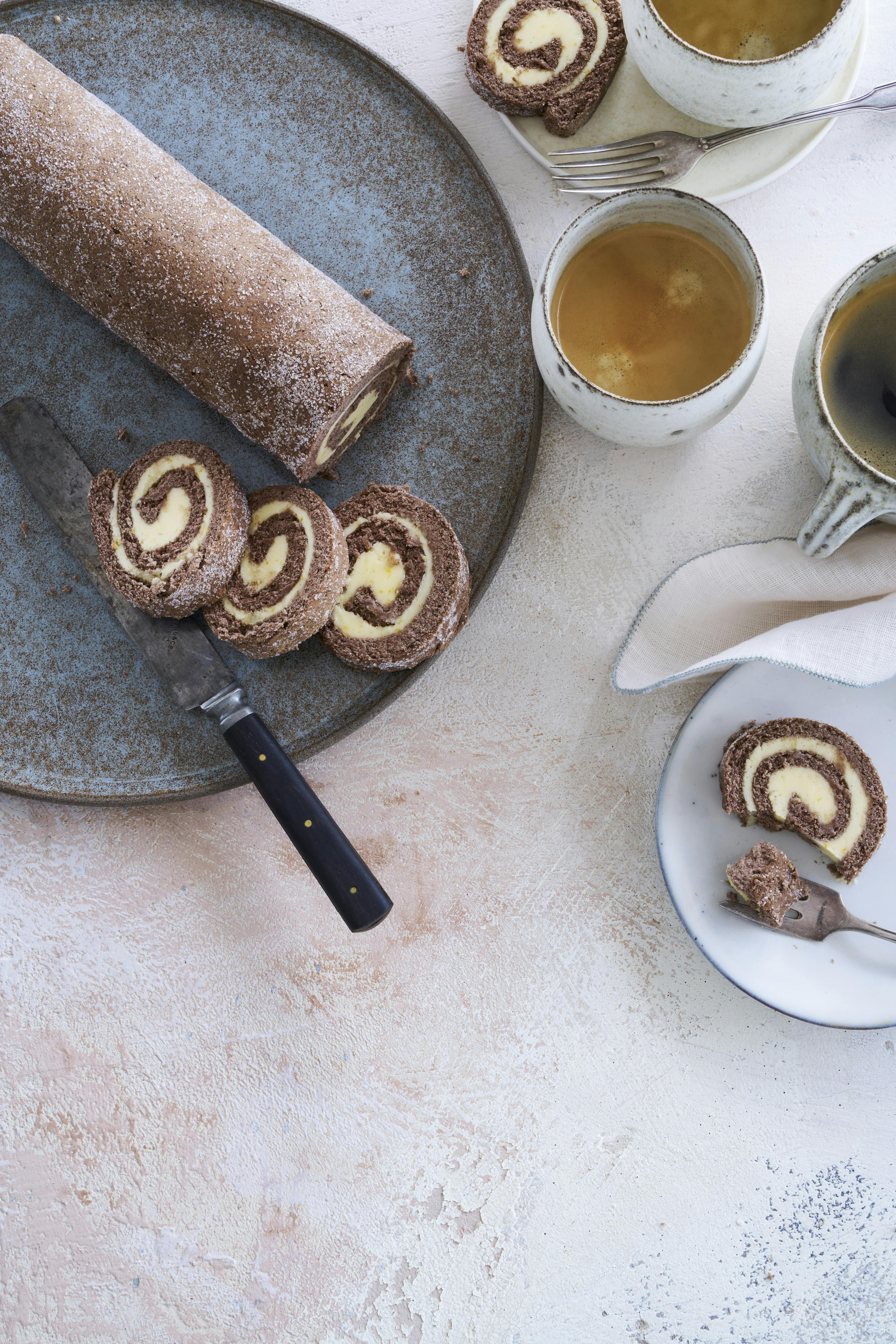 Chokoladeroulade med appelsinsmørcreme