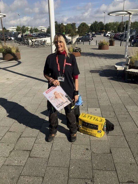 Jette Olsen med Hus Forbi.