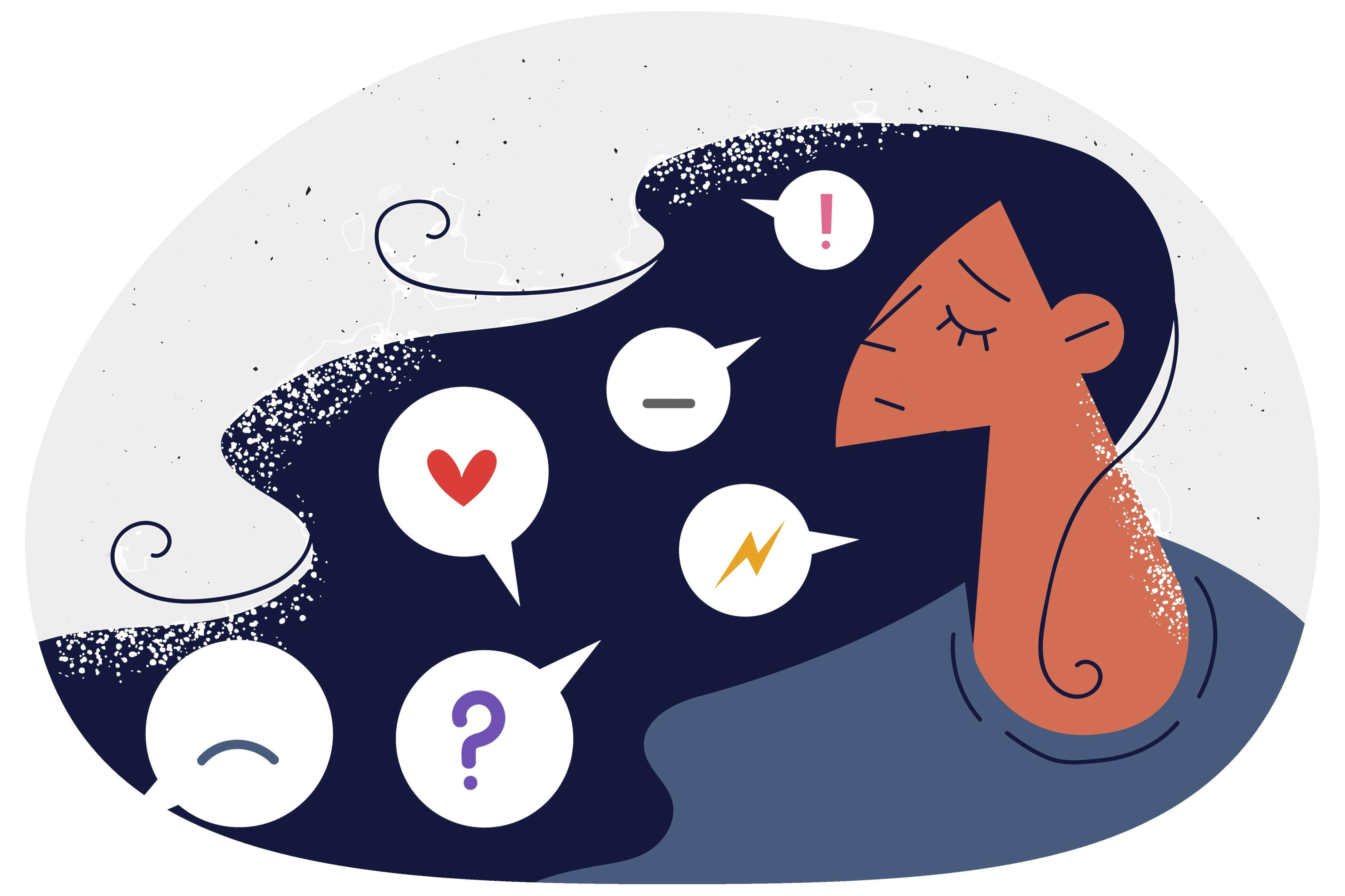 Illustration til pyskologi: Hvis du bekymrer dig for meget.