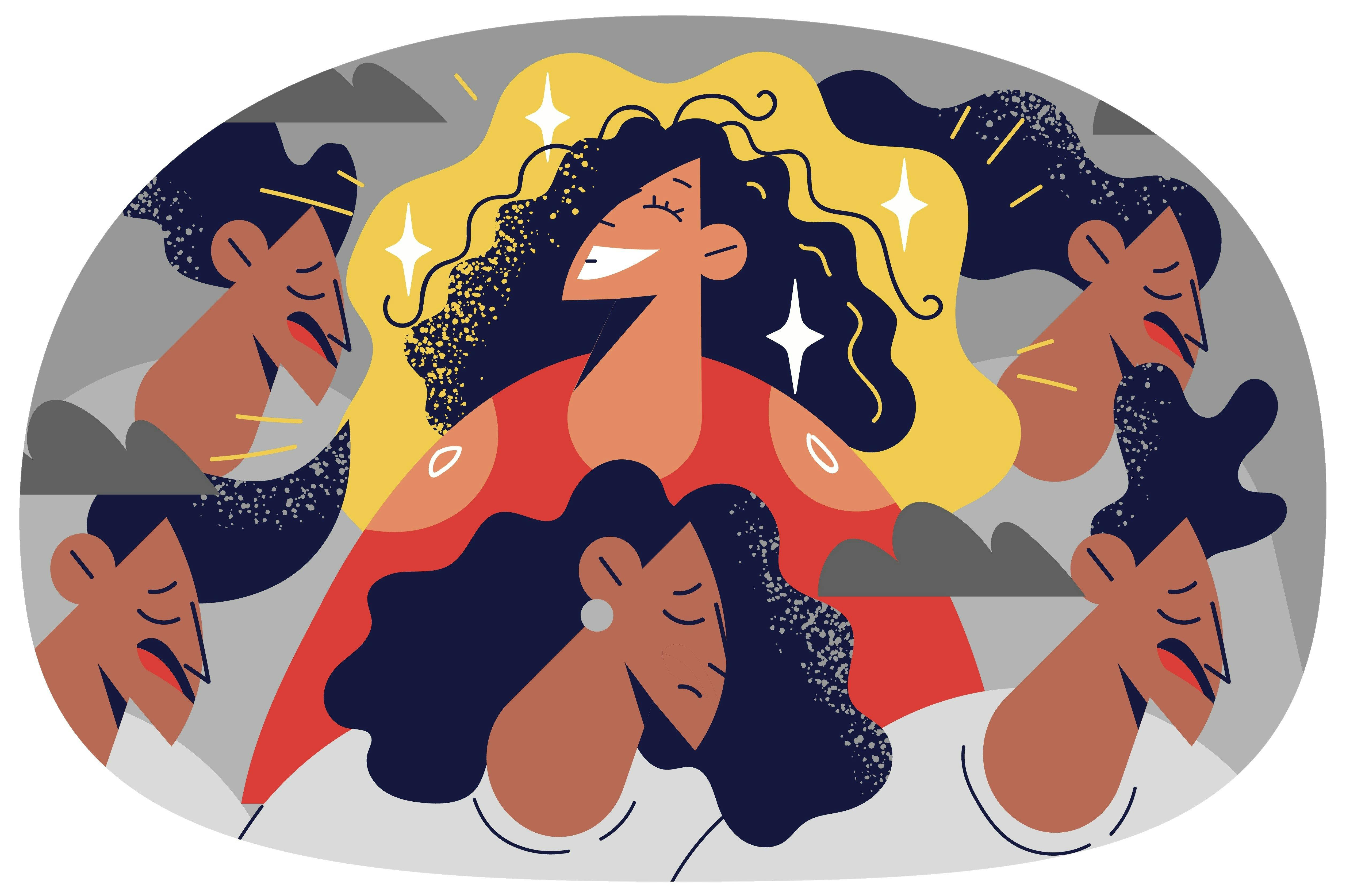 Illustration til psykologiside om narcissme.