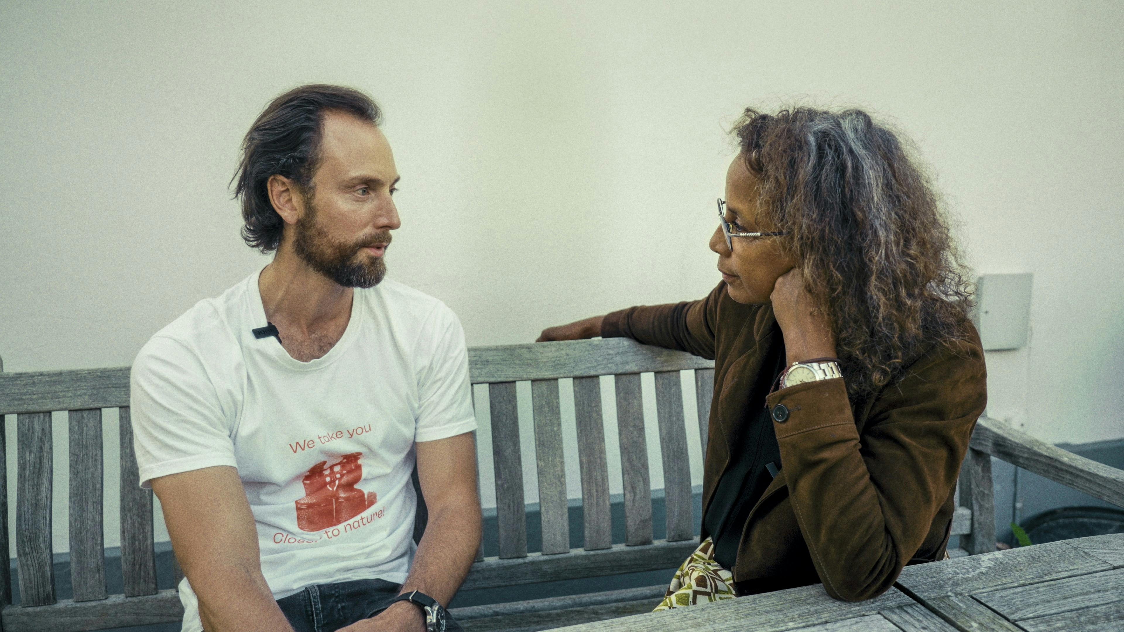 Lene med sønnen Jens Christensen Kam, Lenes ældste barn. 