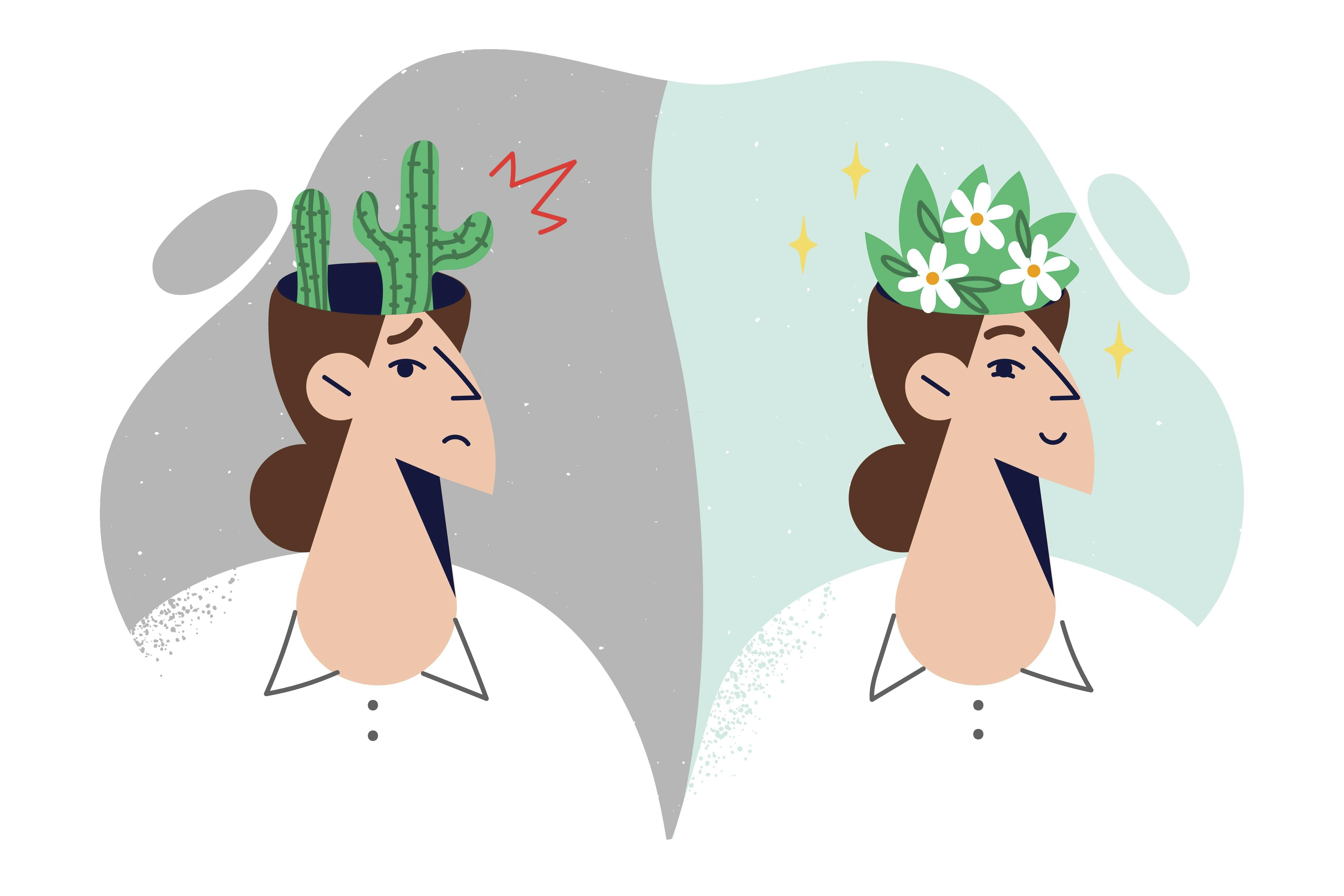 Illustration af hjernen til syv gode råd om hjernen.