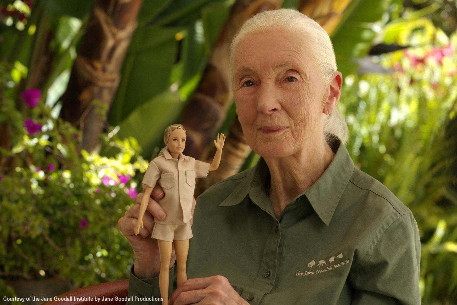 Jane Goodall med sin Barbie-dukke