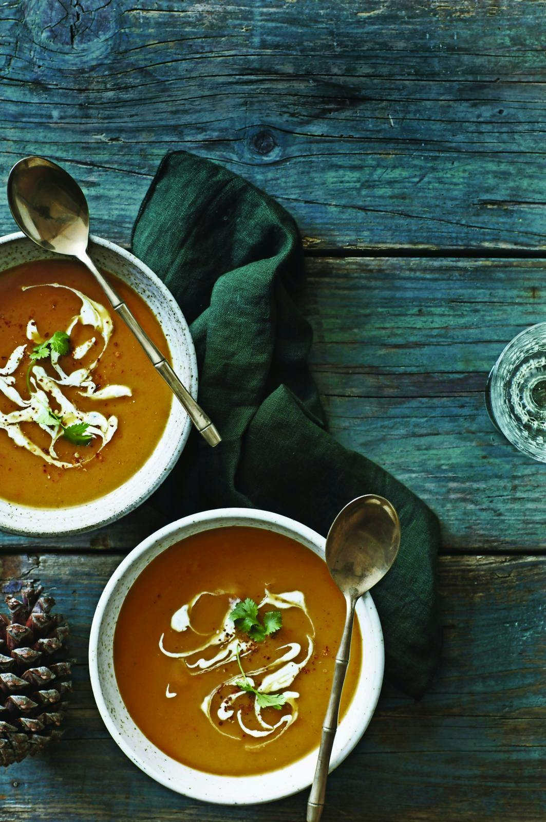 Græskarsuppe med chili.