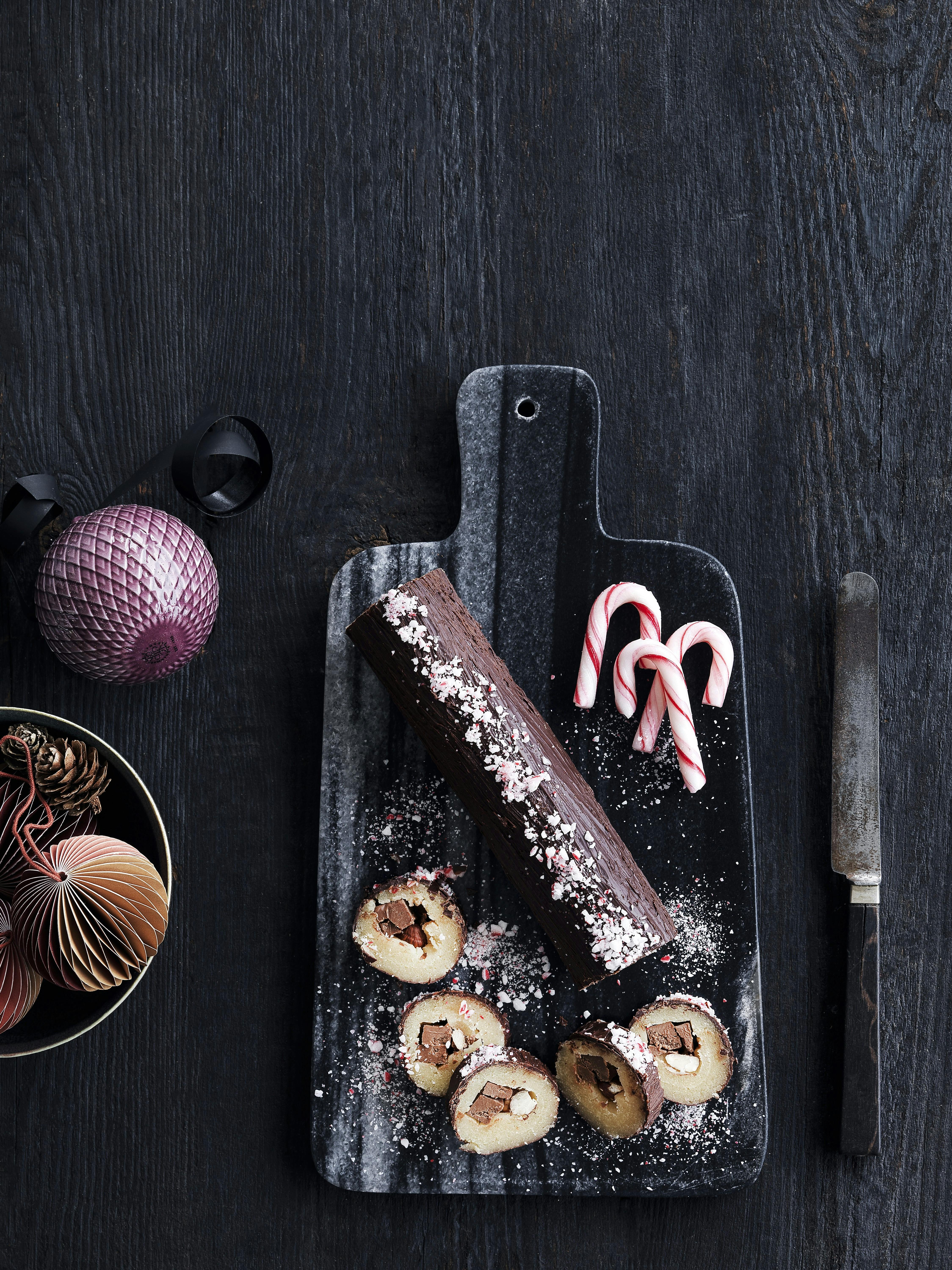 Mozartrulle med knuste julestokke