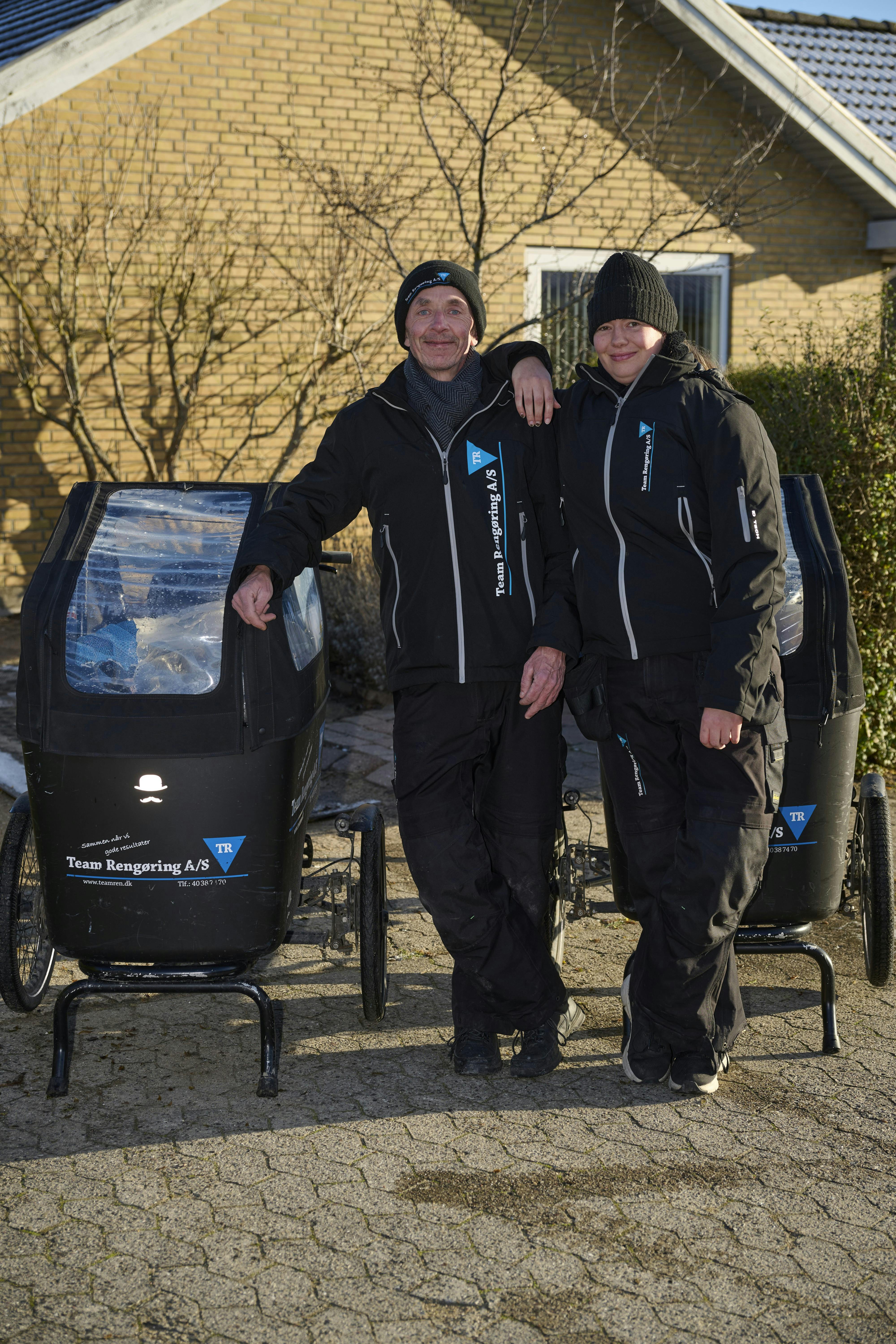 Rengøringsfolk blev venner: Trine Rasmussen, 32, og Dan Larsen, 52, fra Ringsted.