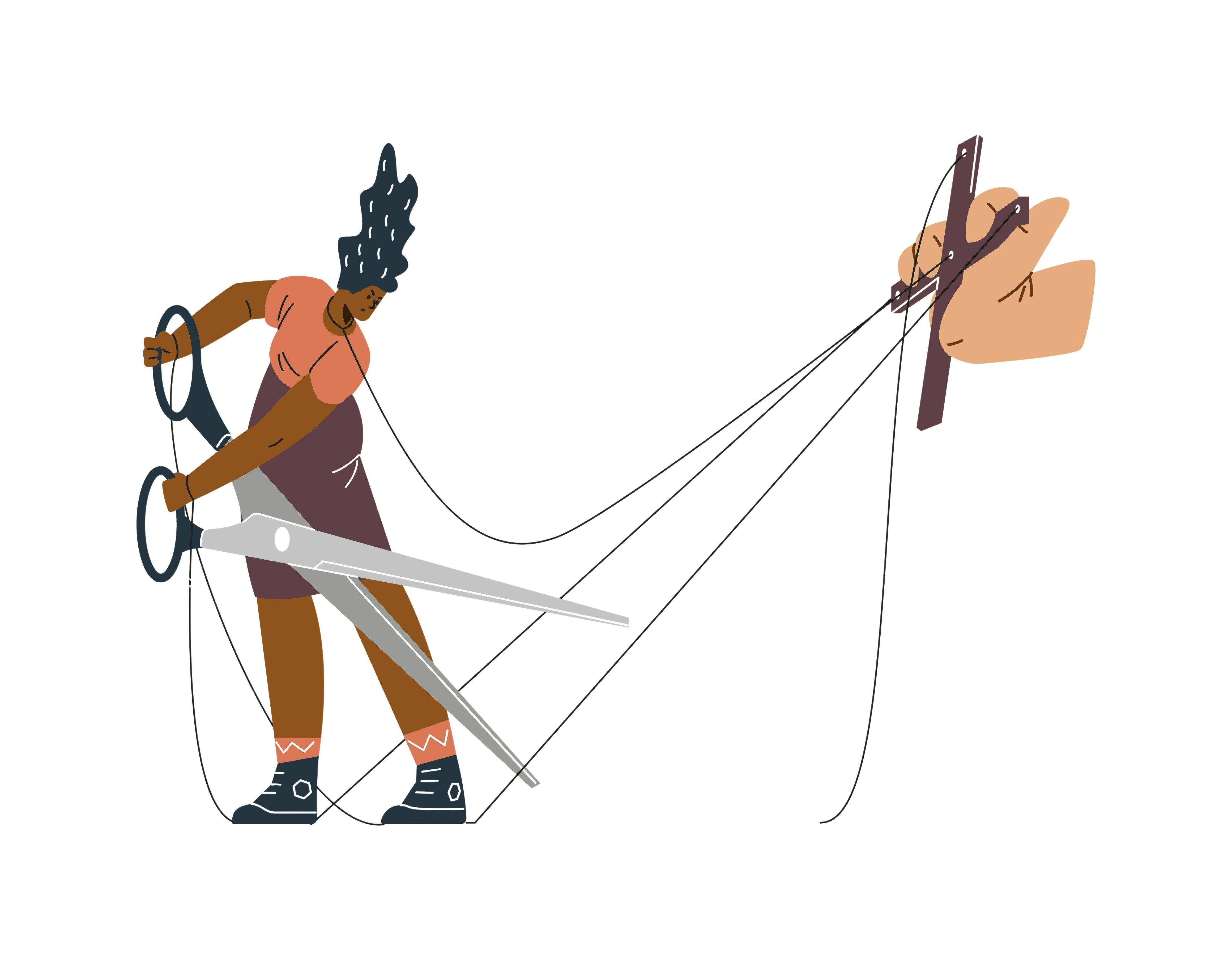 Illustration til psykologi om, hvordan man gennemskuer en manipulator.