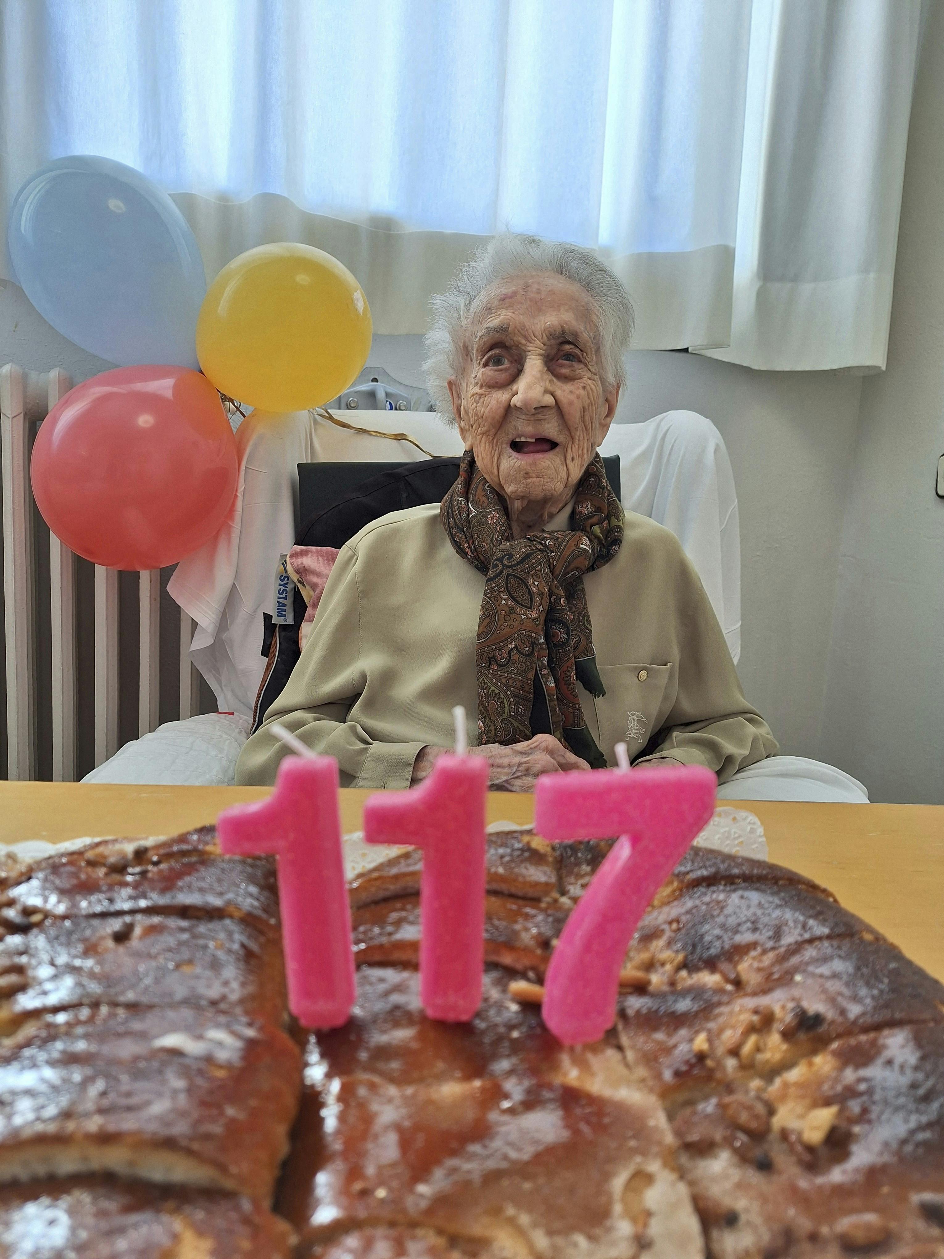  Portræt af verdens ældste kvinde, spanske Maria Branyas Morera, der døde i 2024 som 117-årig.