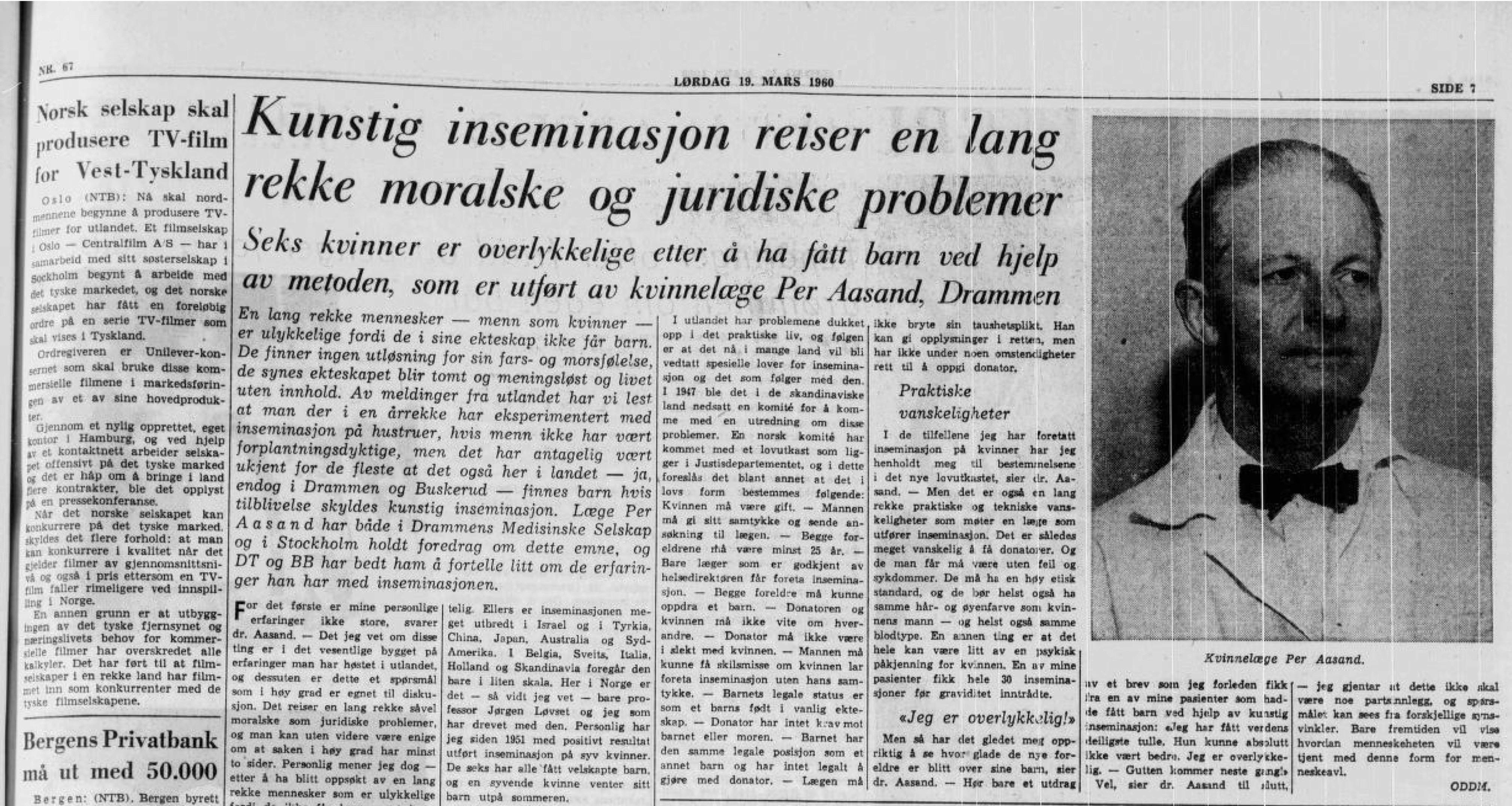 Faksimile af artiklen i Drammens Tidende. Søskende mysteriet