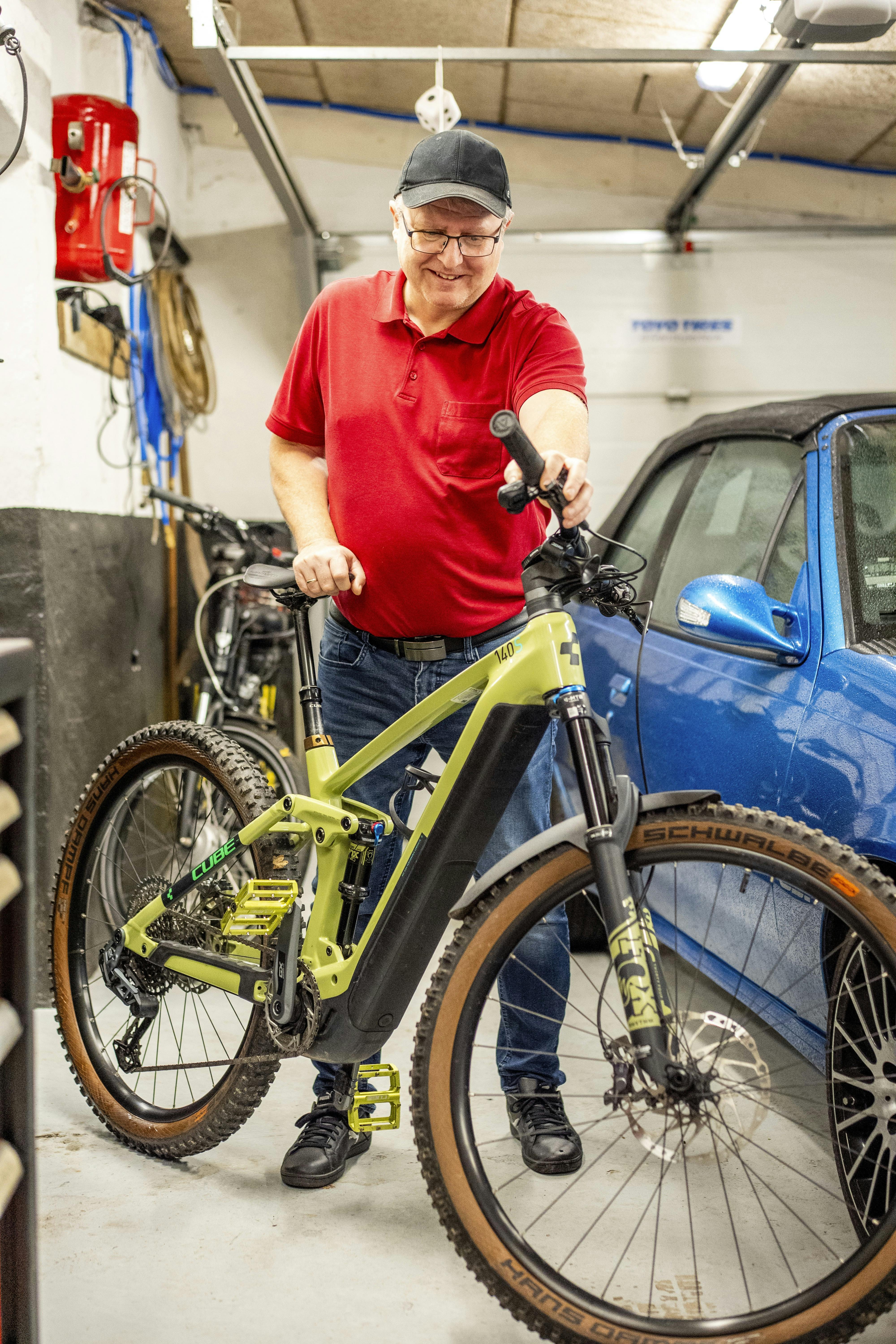 Morten er glad for sin mountainbike, som giver ham følelsen af frihed