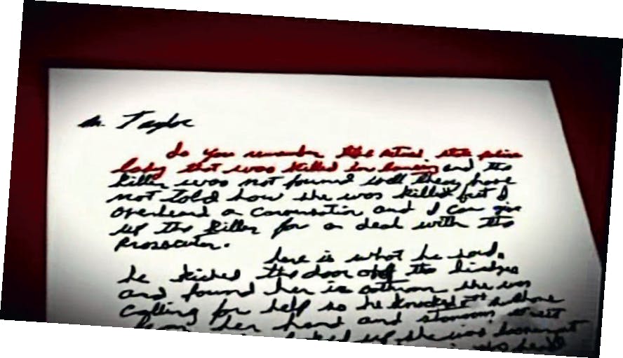 Mordet på Audrey Nichols - Brev fra cellekammerat, der røbede morderen