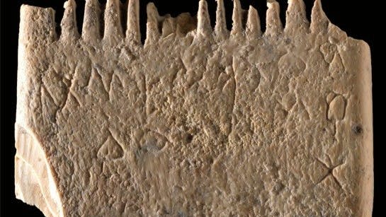 Lusekammen blev fundet i det sydlige Israel i et hul, hvor den ?sandsynligvis? blev smidt ned sammen med andet affald. I dag er den så langt fra dét. 