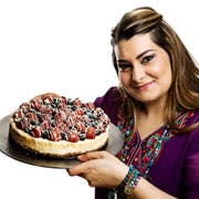 Rashas cheesecake med hvid chokolade - opskrift fra Den store bagedyst