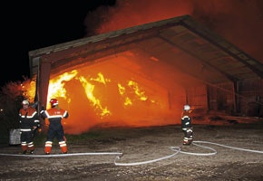 Brand i lade ved Grindsted