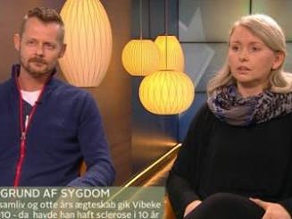 Vibeke Ulsø Vendelbo og Jens Filtenborg i tv-studie