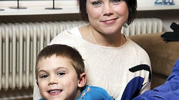 Kristina med sønnen Marcus